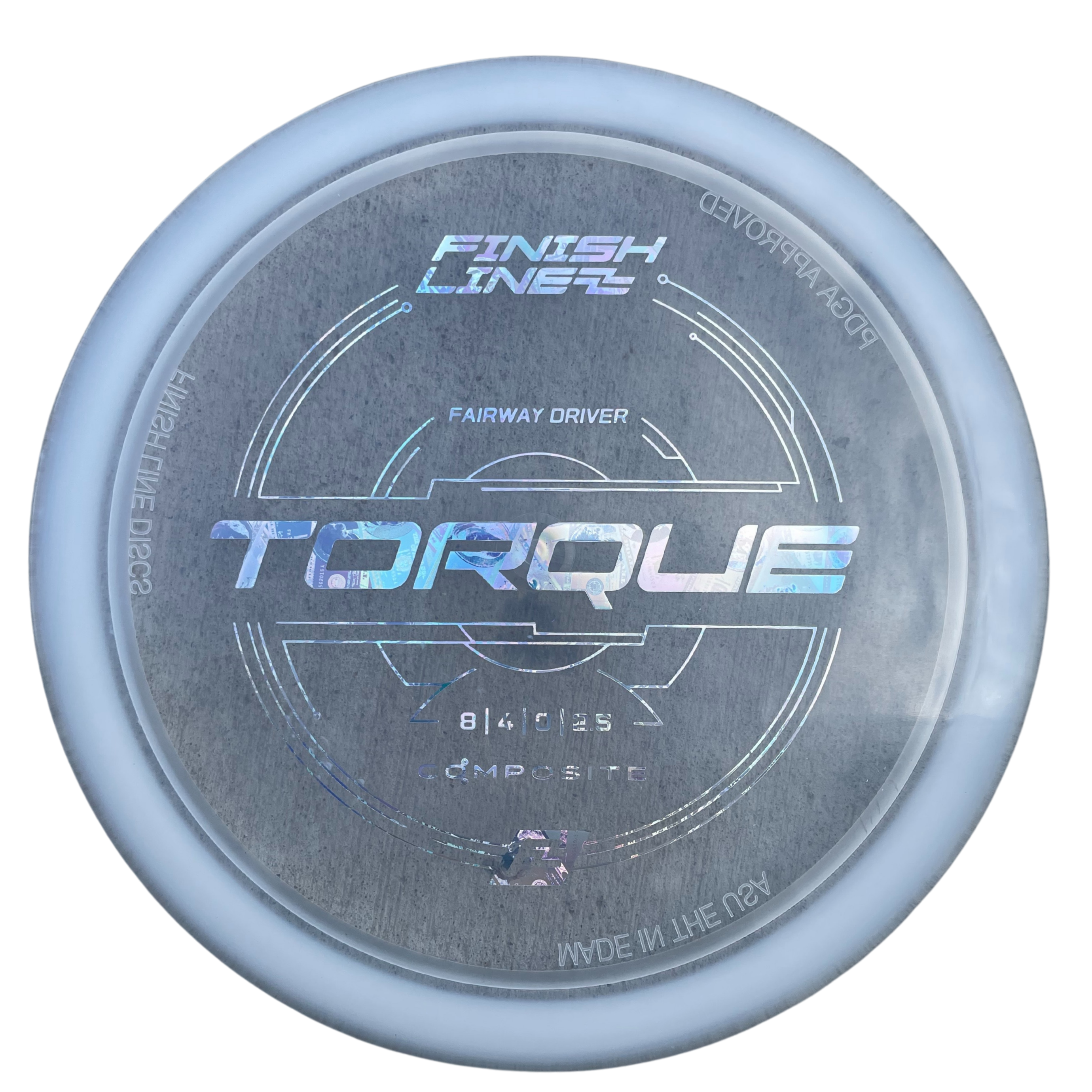 Finish Line Torque Clear Disc Golf Disc