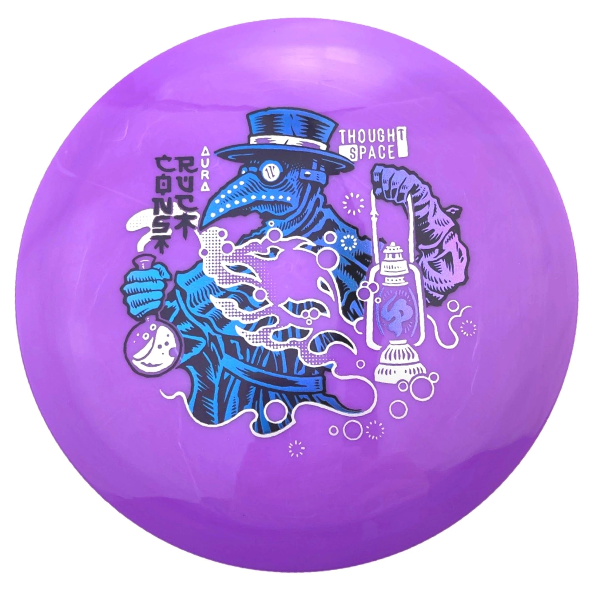 TSCON-AUR disc golf disc with Plague Doctor design.