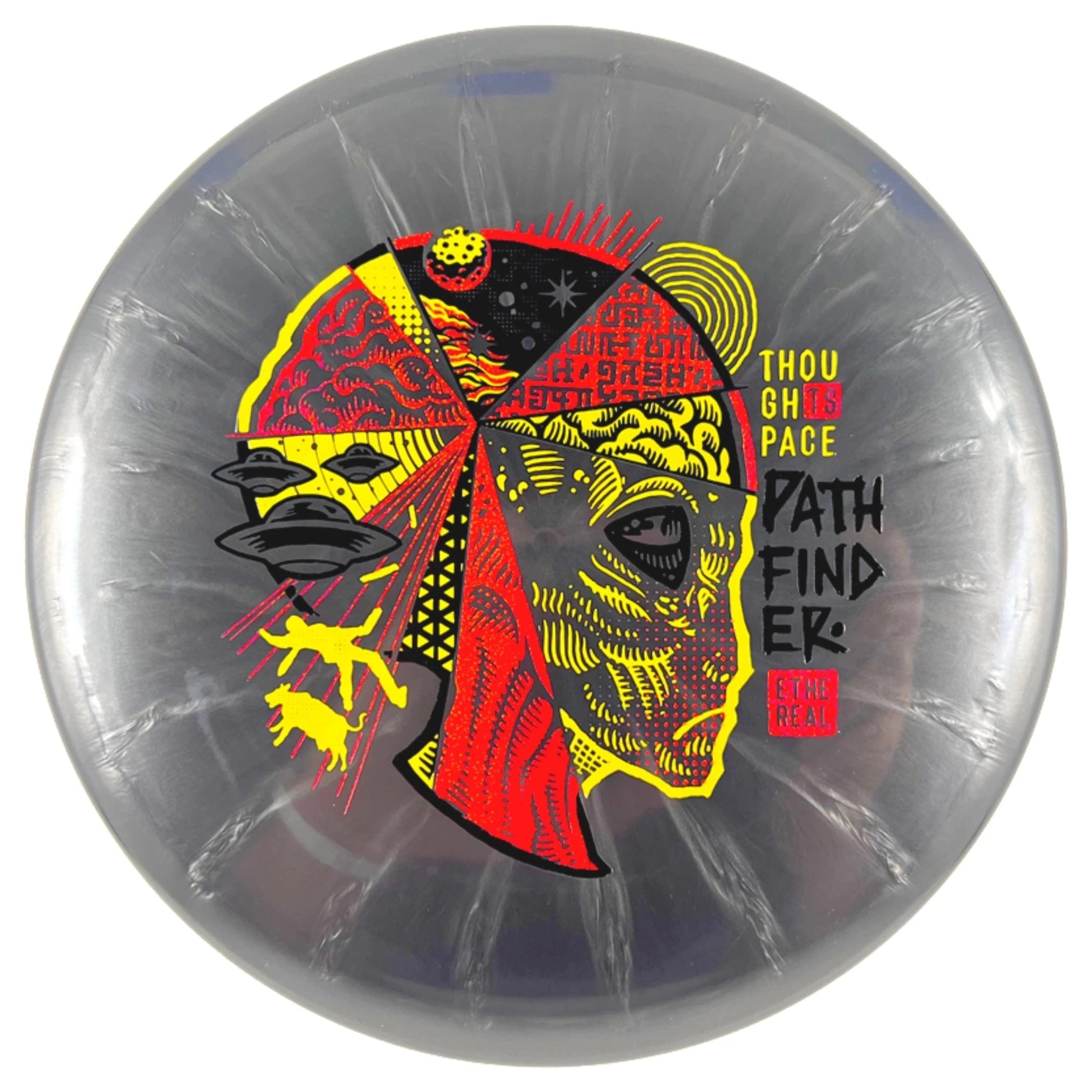 TSPAT-ETL Pathfinder disc golf disc with alien design.