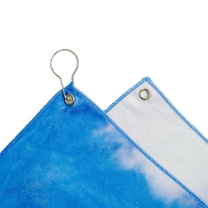 Blue towel with clip