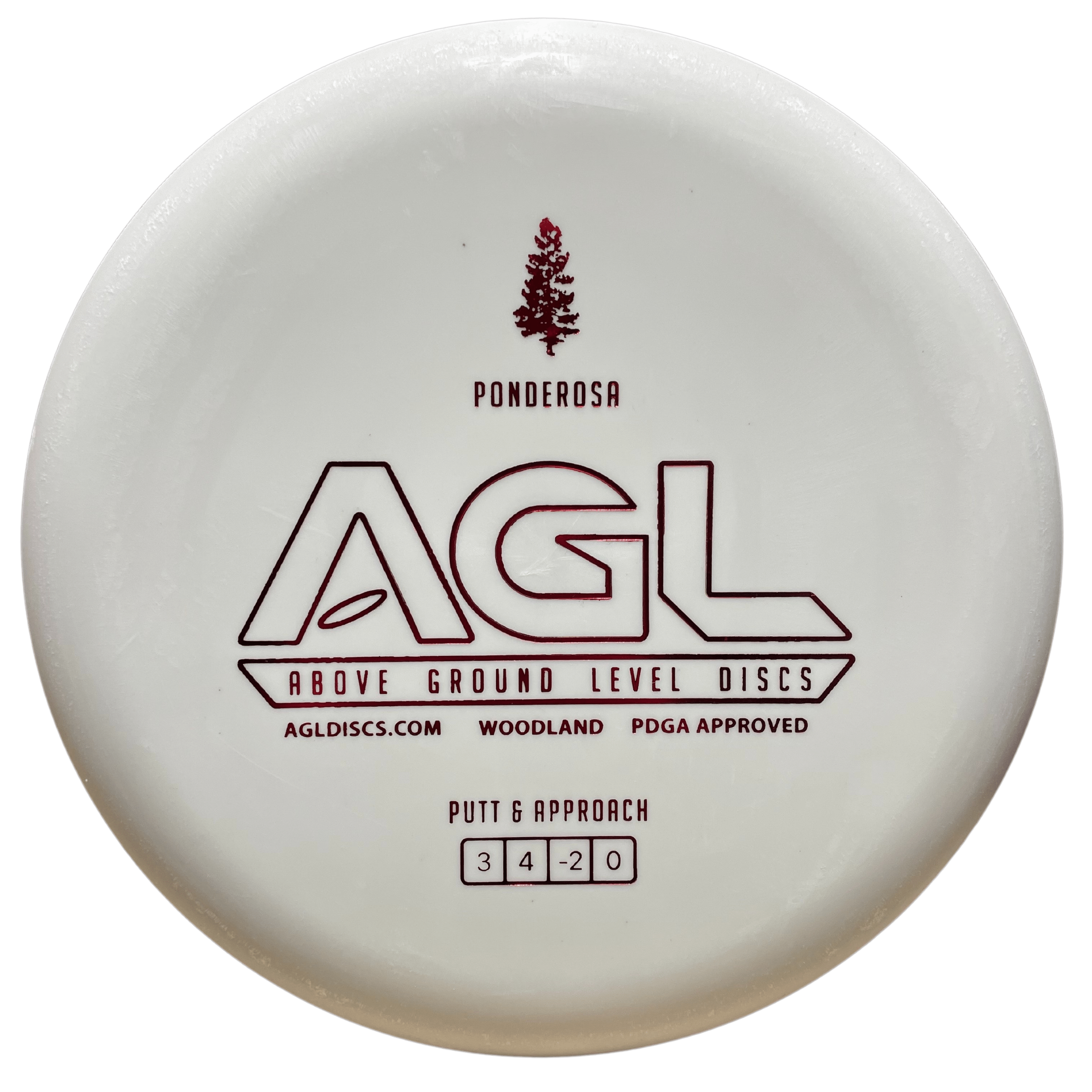 White Woodland Ponderosa AGL Disc Golf Putt & Approach