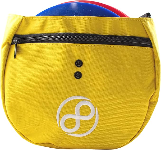 Yellow EB disc golf bag