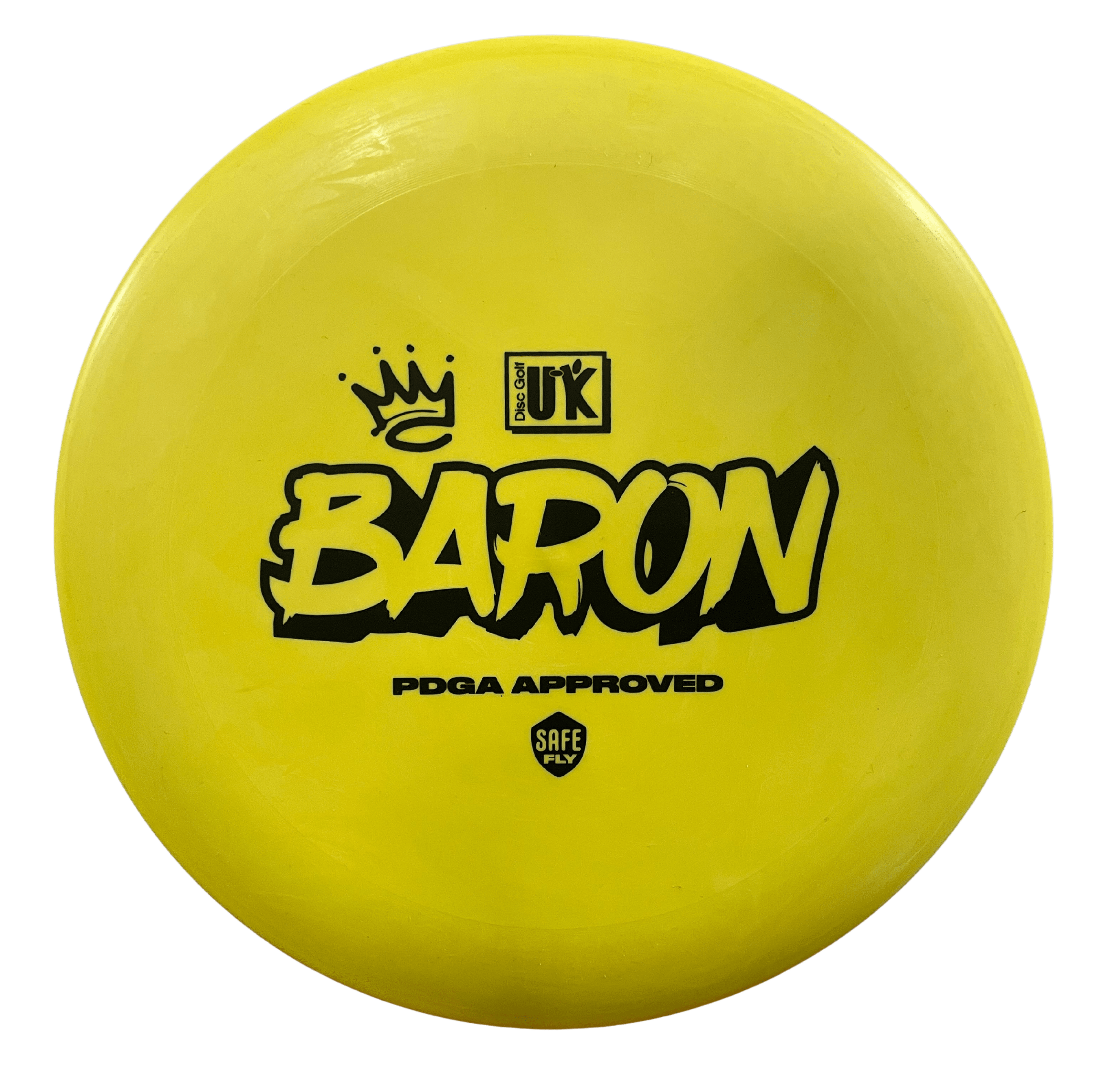 Yellow Baron disc golf disc