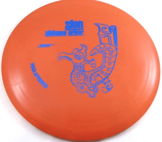 Zion-Basic orange disc golf disc with blue design