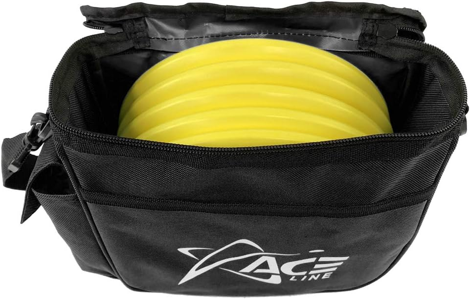 Ace Line bag with yellow disc golf line inside