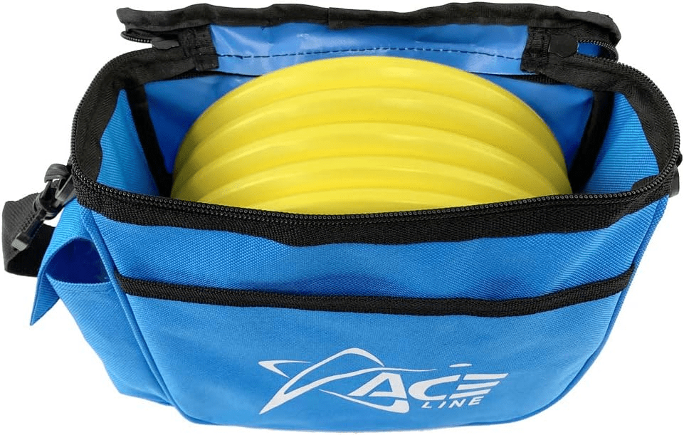 Ace Line blue bag with yellow training discs inside