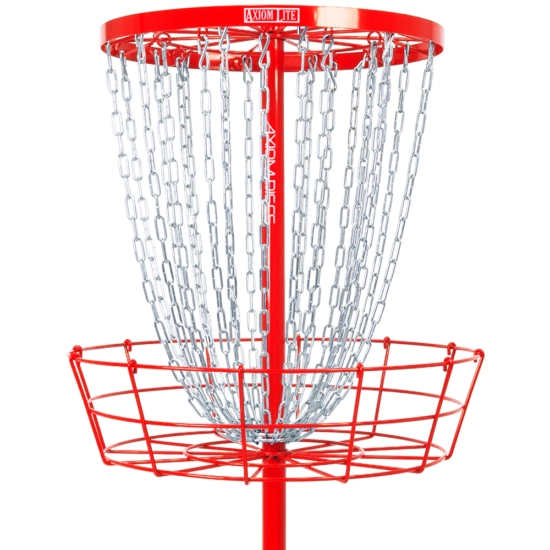 Red Axiom Lite disc golf basket
