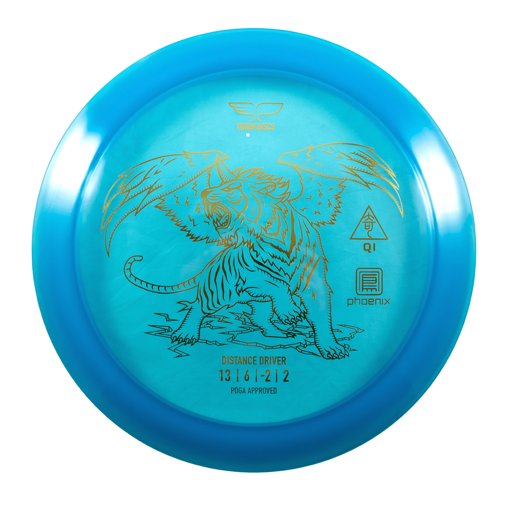 Blue Phoenix disc golf disc