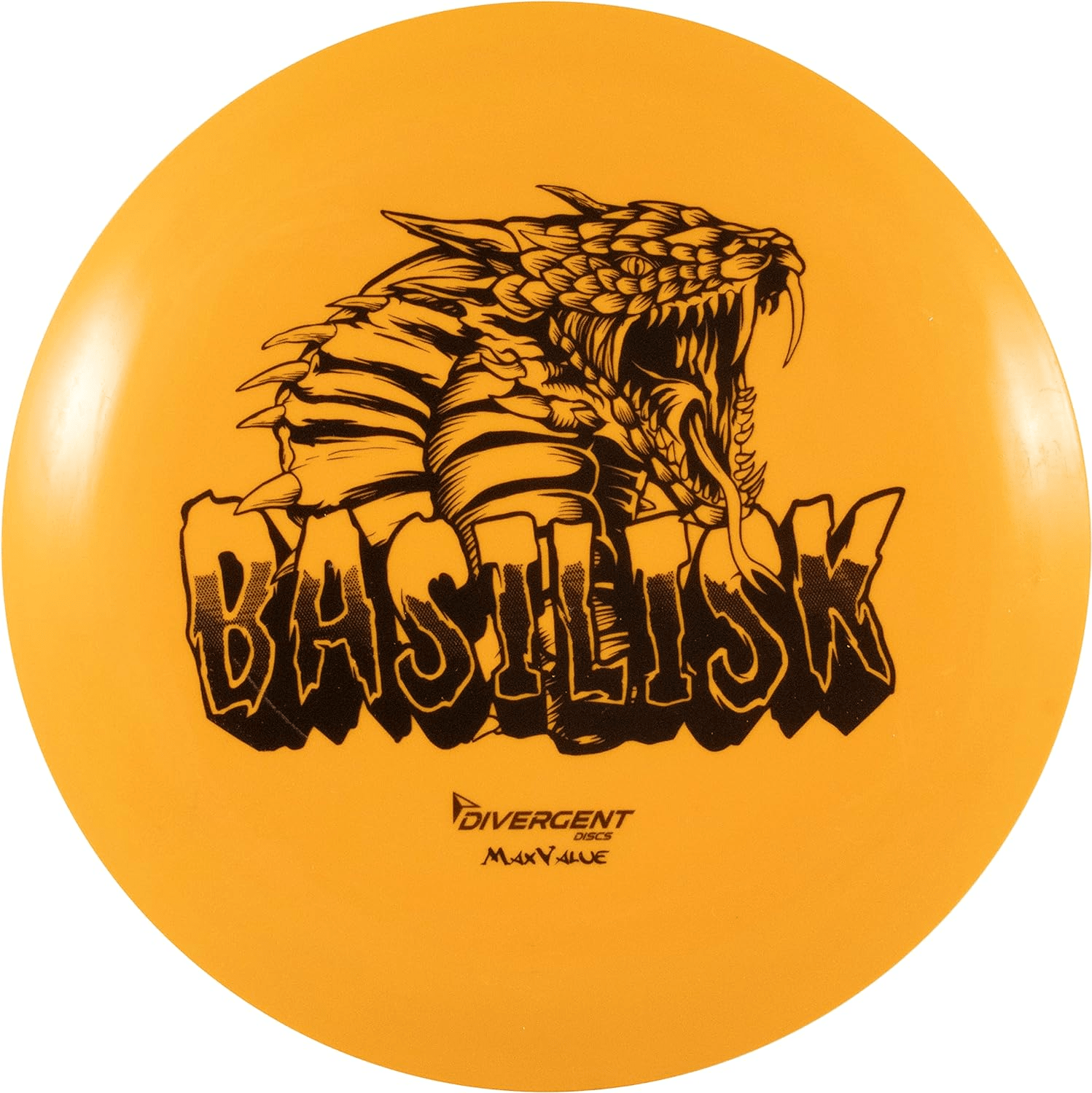 Orange Divergent Max Value Basilisk Disc Golf Disc