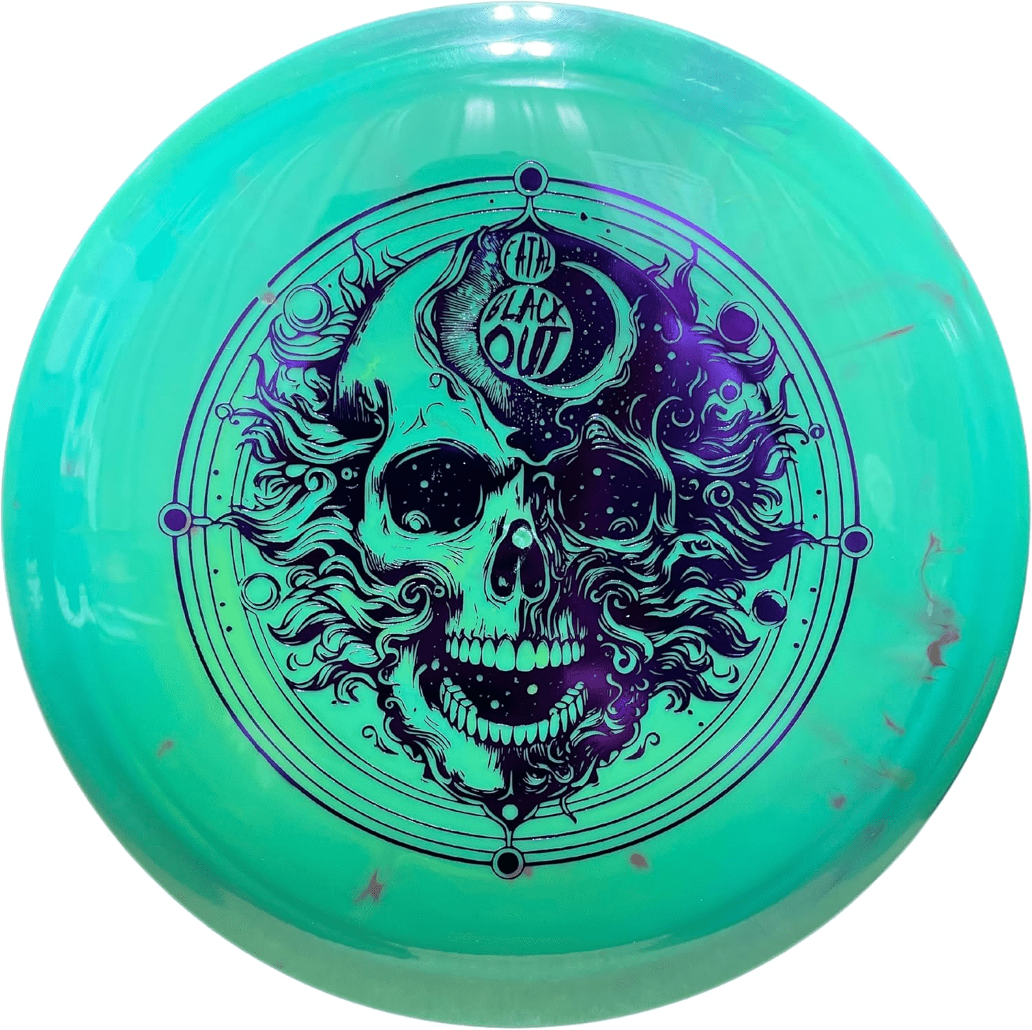 Blackout Fatal disc golf disc with skull graphic