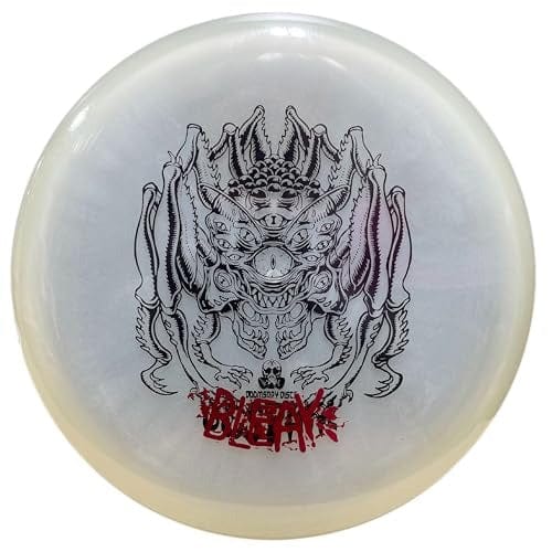 Bleak Glows Green disc golf disc with monster graphic.