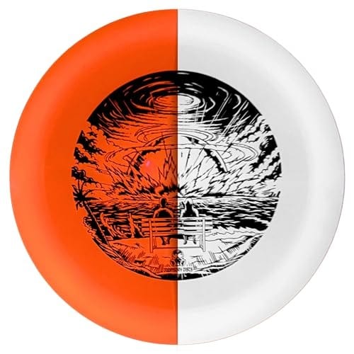 Red glowing cataclysm disc golf disc