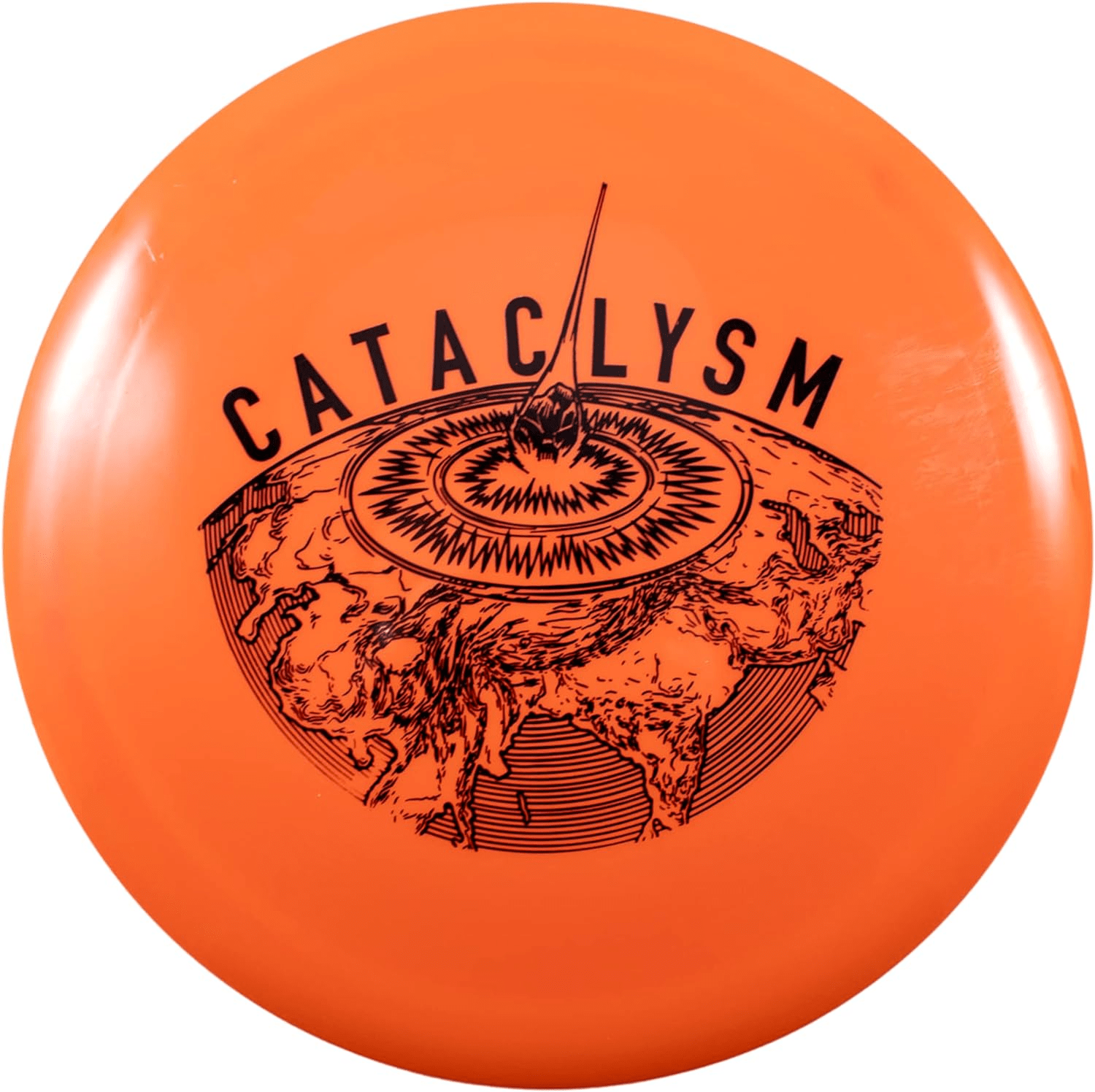 Orange Cataclysm disc golf disc