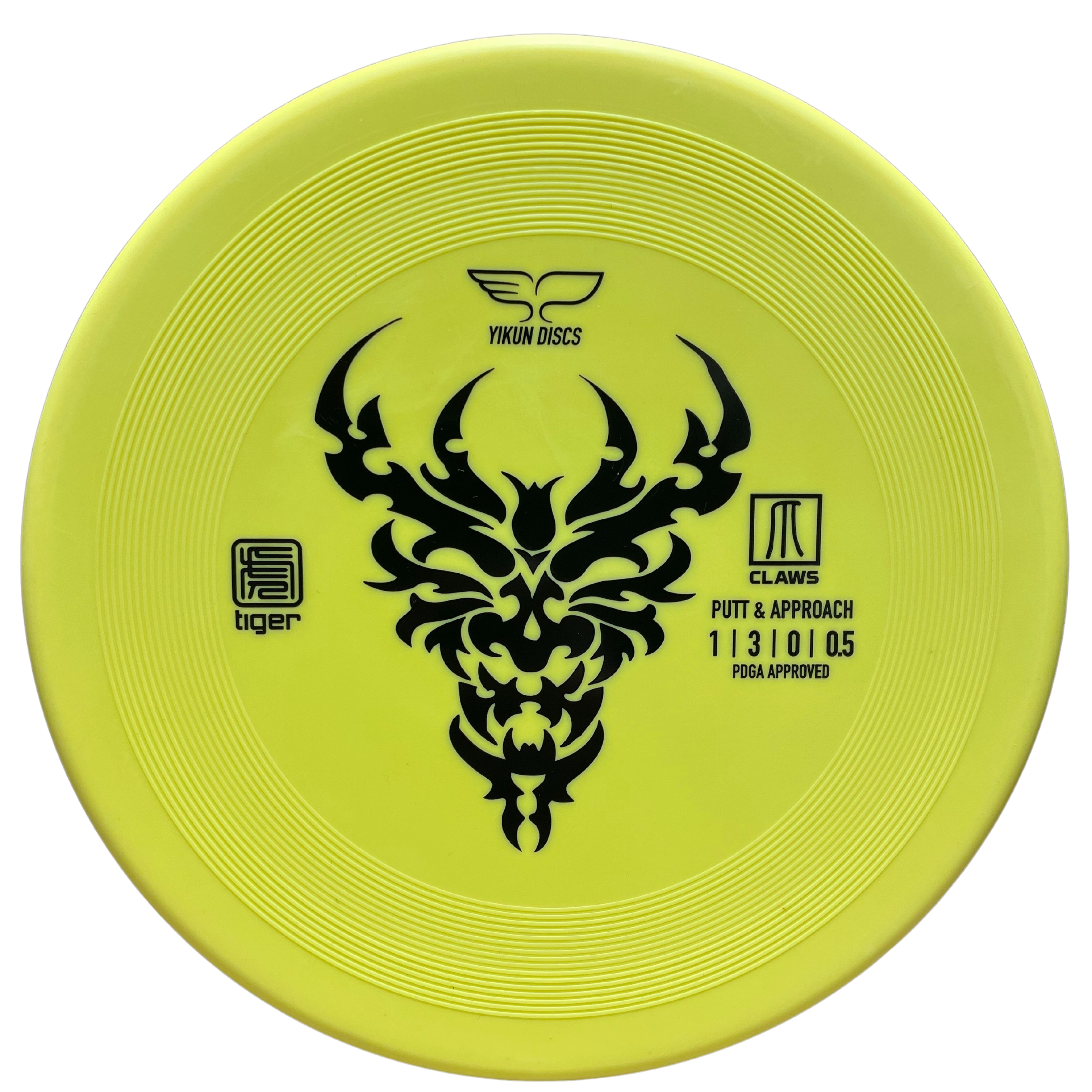 Yellow Claws disc golf disc