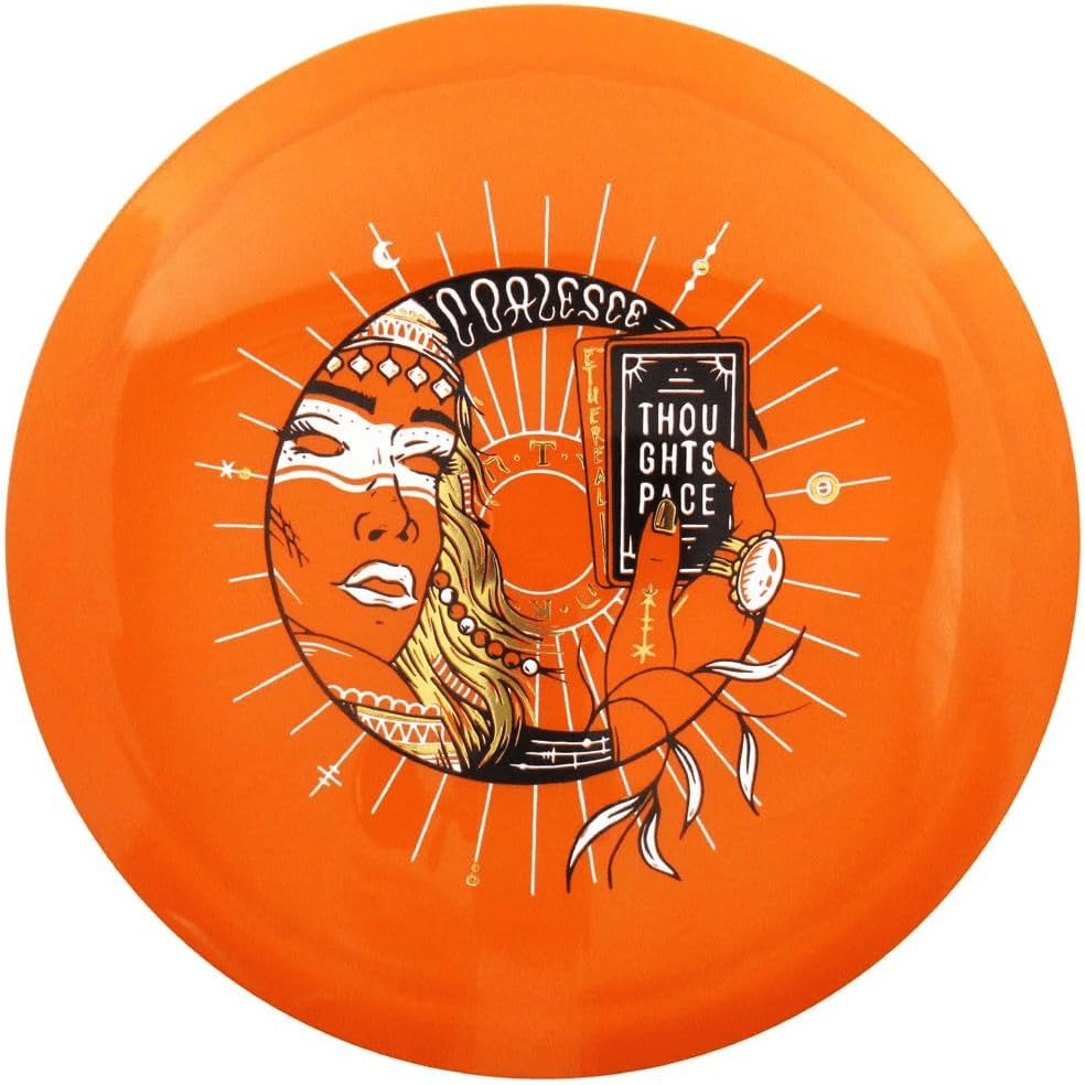Coalesce Ethereal Orange Disc Golf Disc with Fortune Teller Design