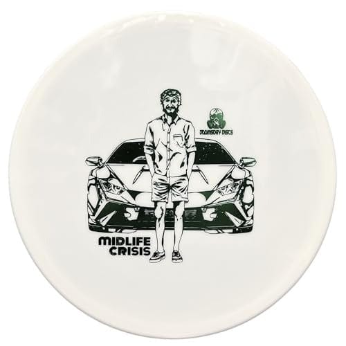 Midlife crisis disc golf disc with car graphic