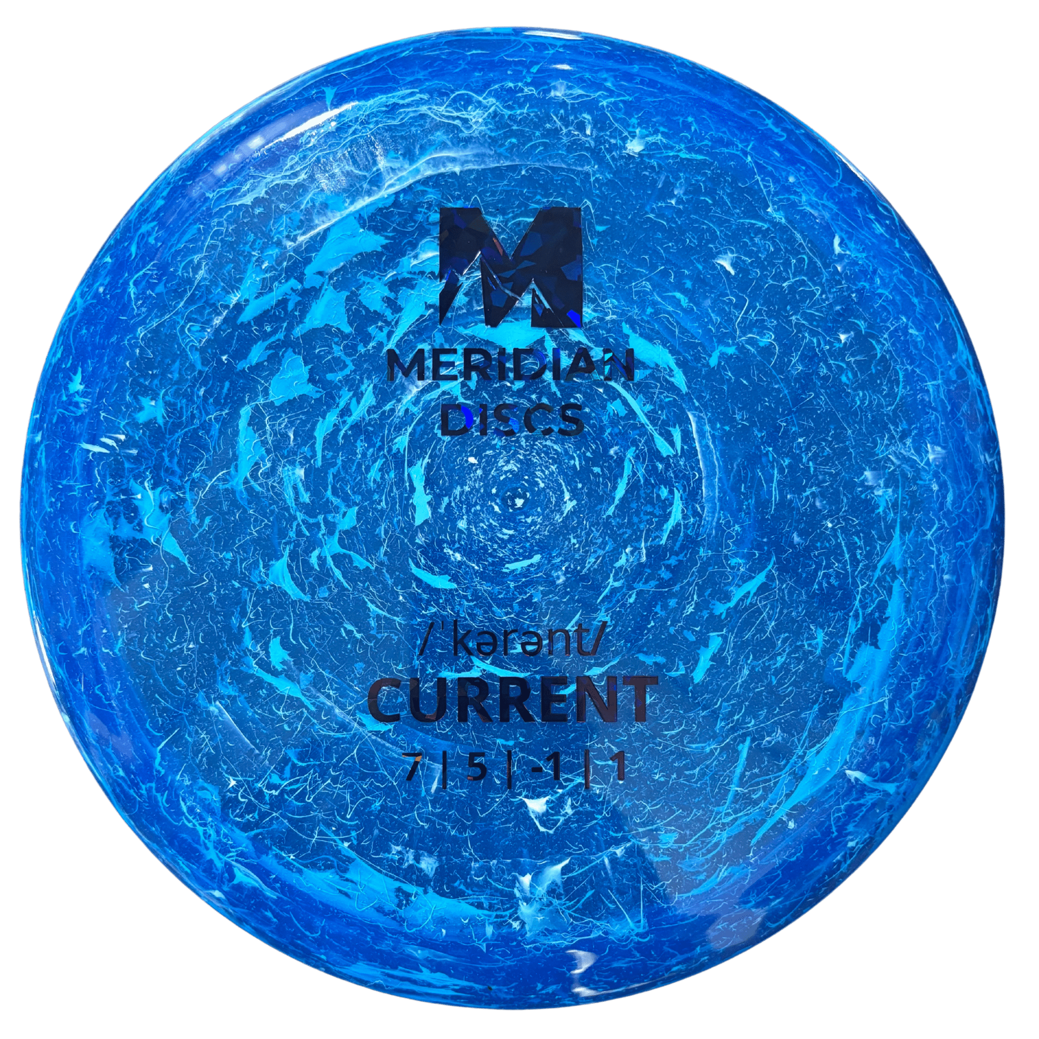 Current Marbled Clarus Blue Disc Golf Disc