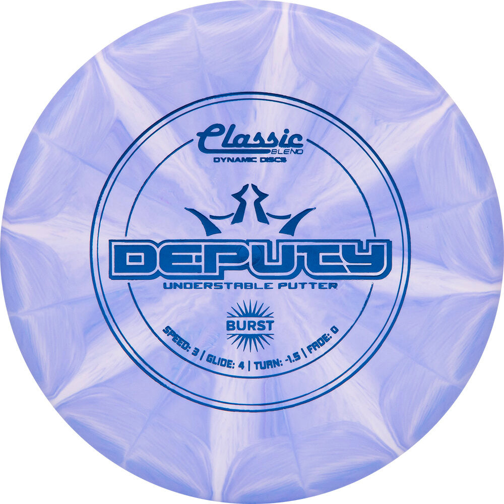 Dynamic Discs Deputy Classic Blend Burst Purple Disc Golf Putter