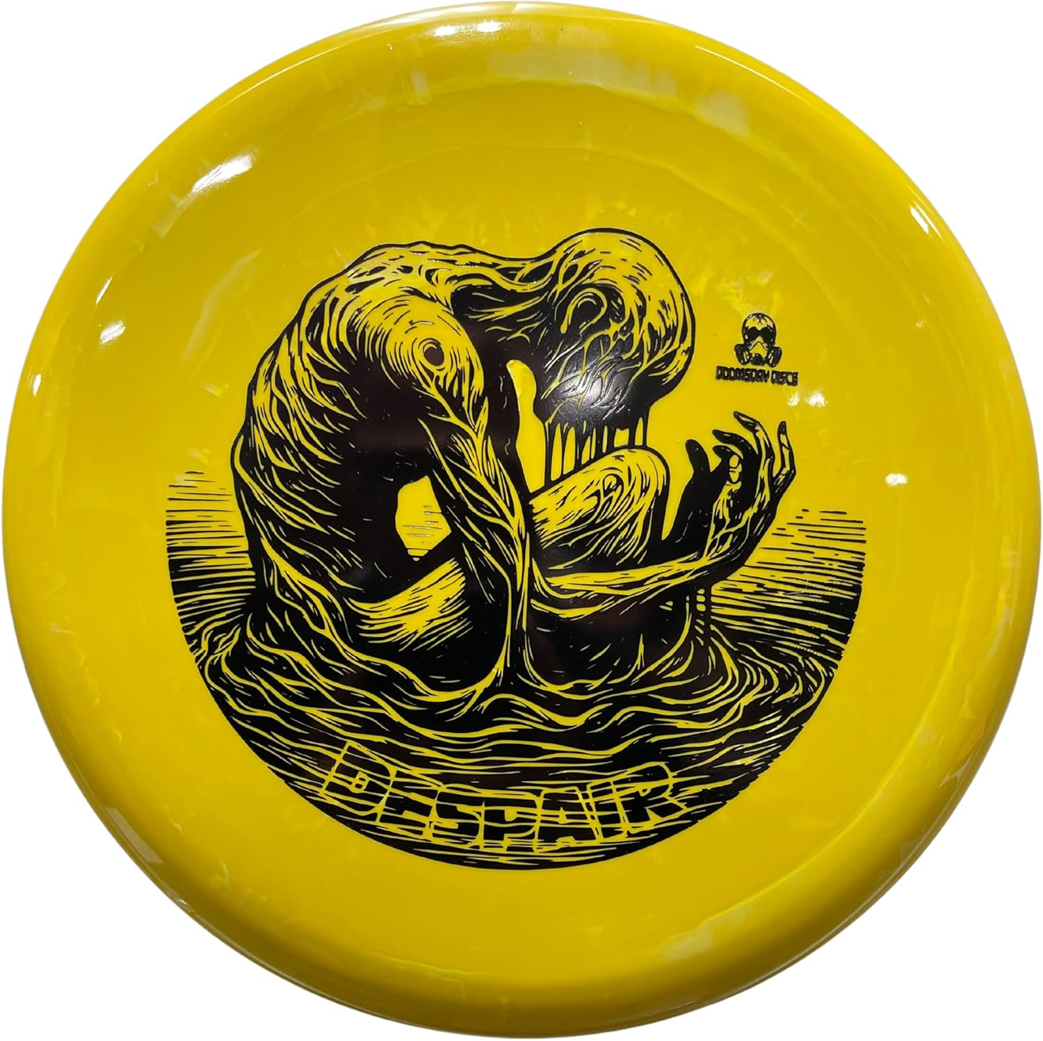 Yellow Despair disc golf disc