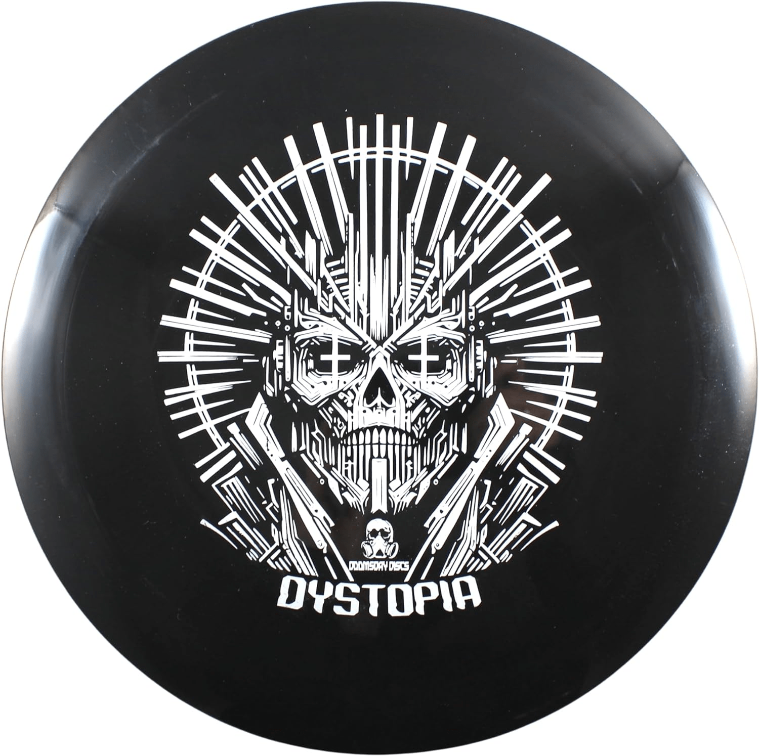 Dystopia Dictator disc golf disc with skull design