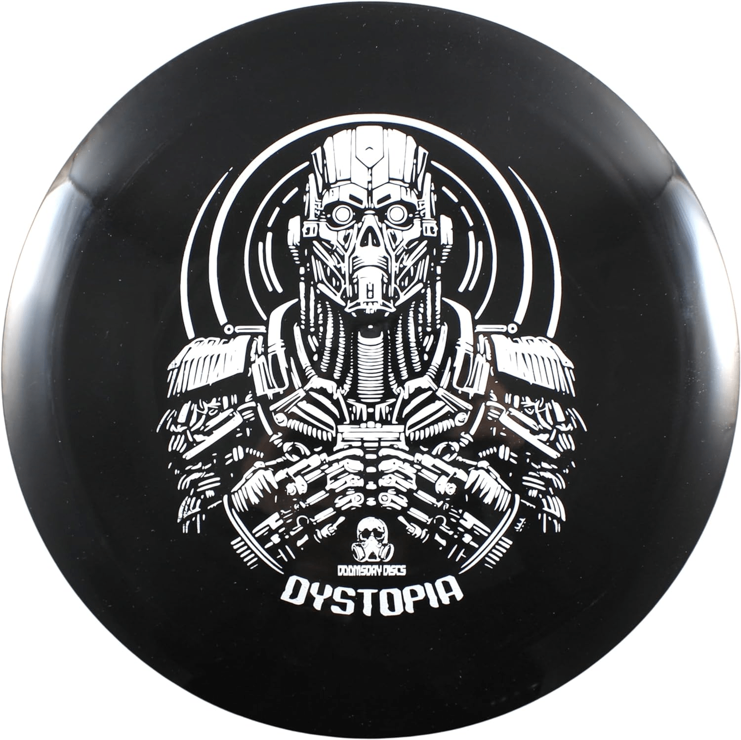 Dystopia Dominator disc golf disc with robot design