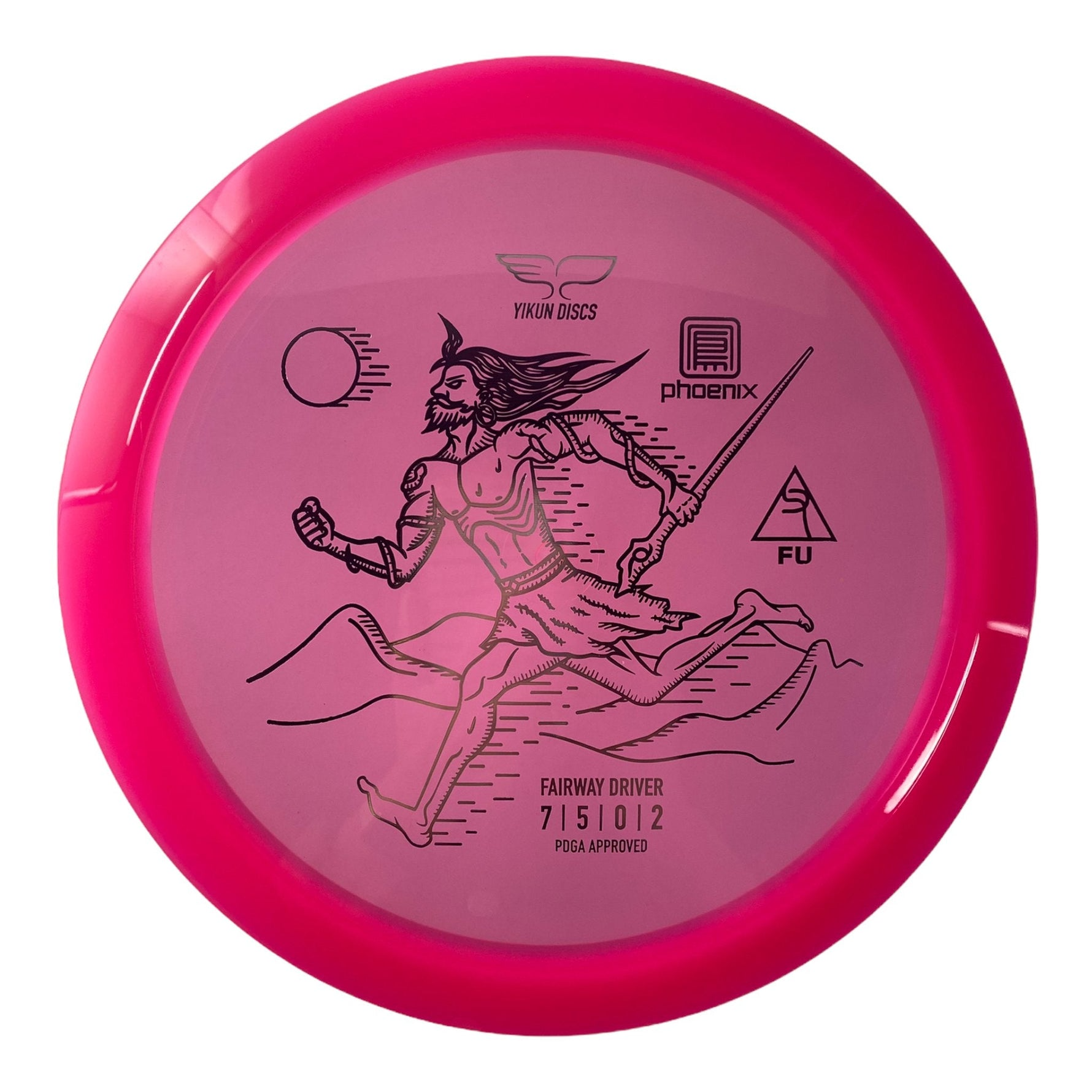 Yikun Discs Phoenix Pink Fairway Driver Disc