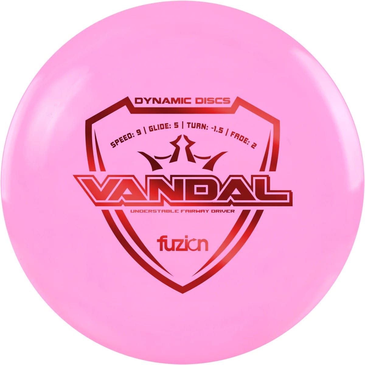 Pink Dynamic Discs Fuzion Vandal Disc Golf Driver