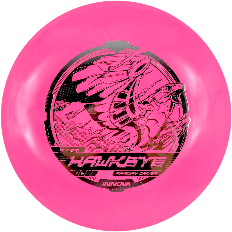 Pink Innova Hawkeye Star disc golf disc