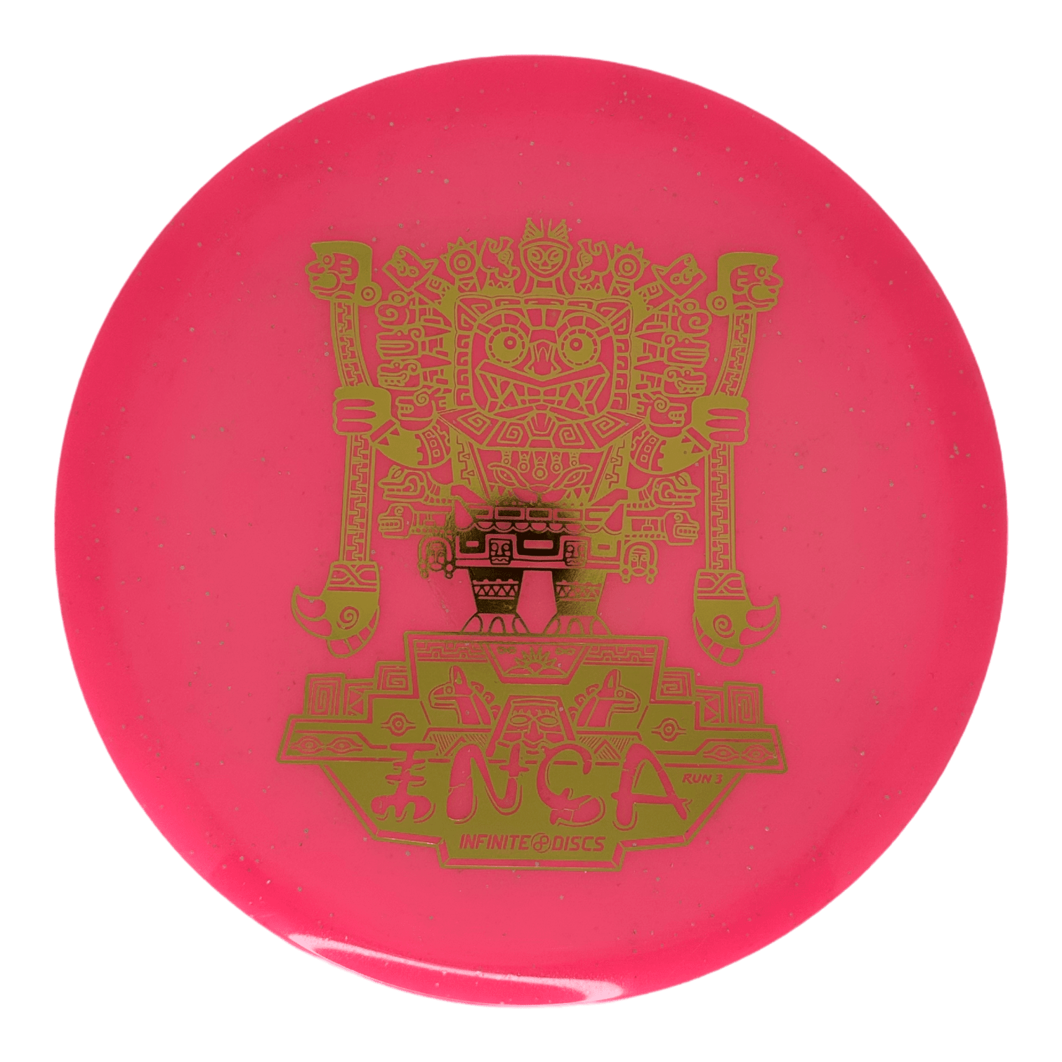 Inca Mfg disc golf disc with Inca design