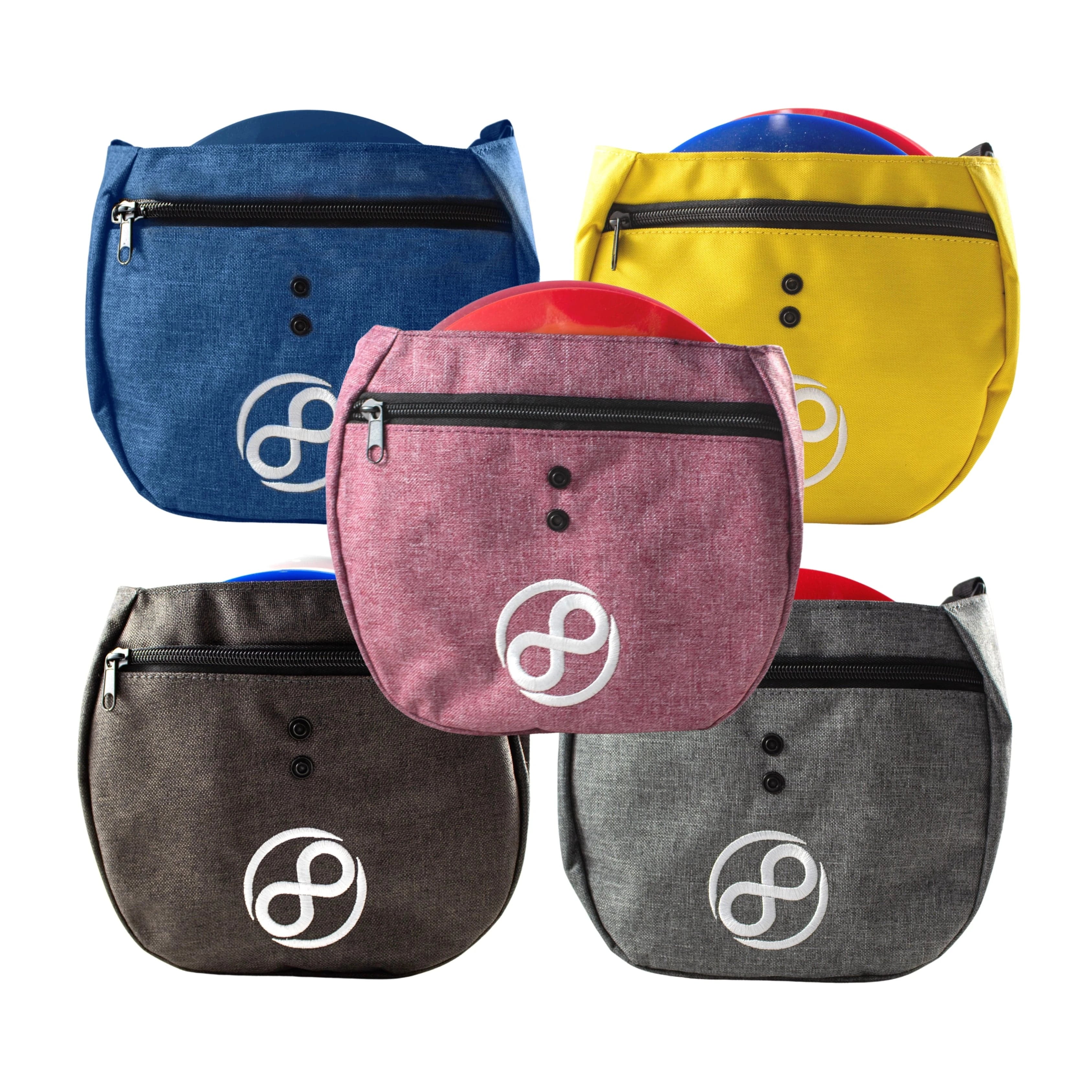 Infinite Discs disc golf bags in various colors
