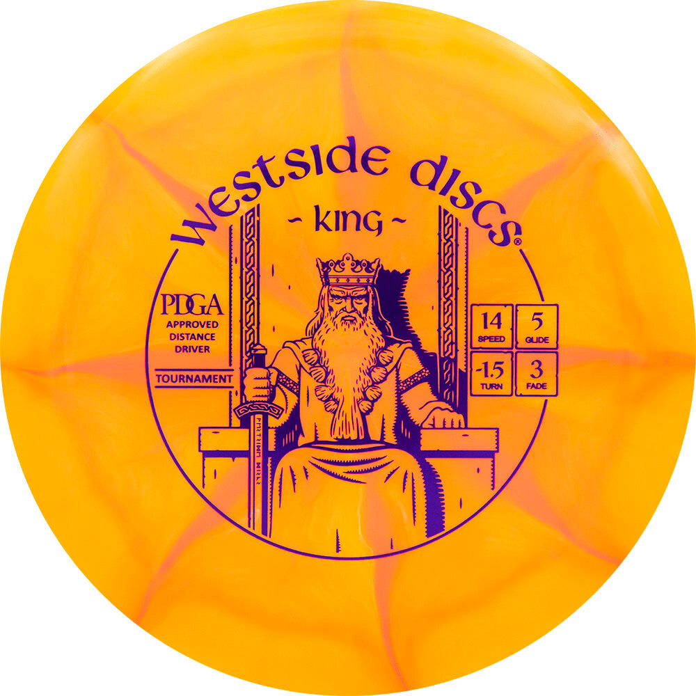 Westside Discs King Tournament Burst Orange Disc Golf Disc