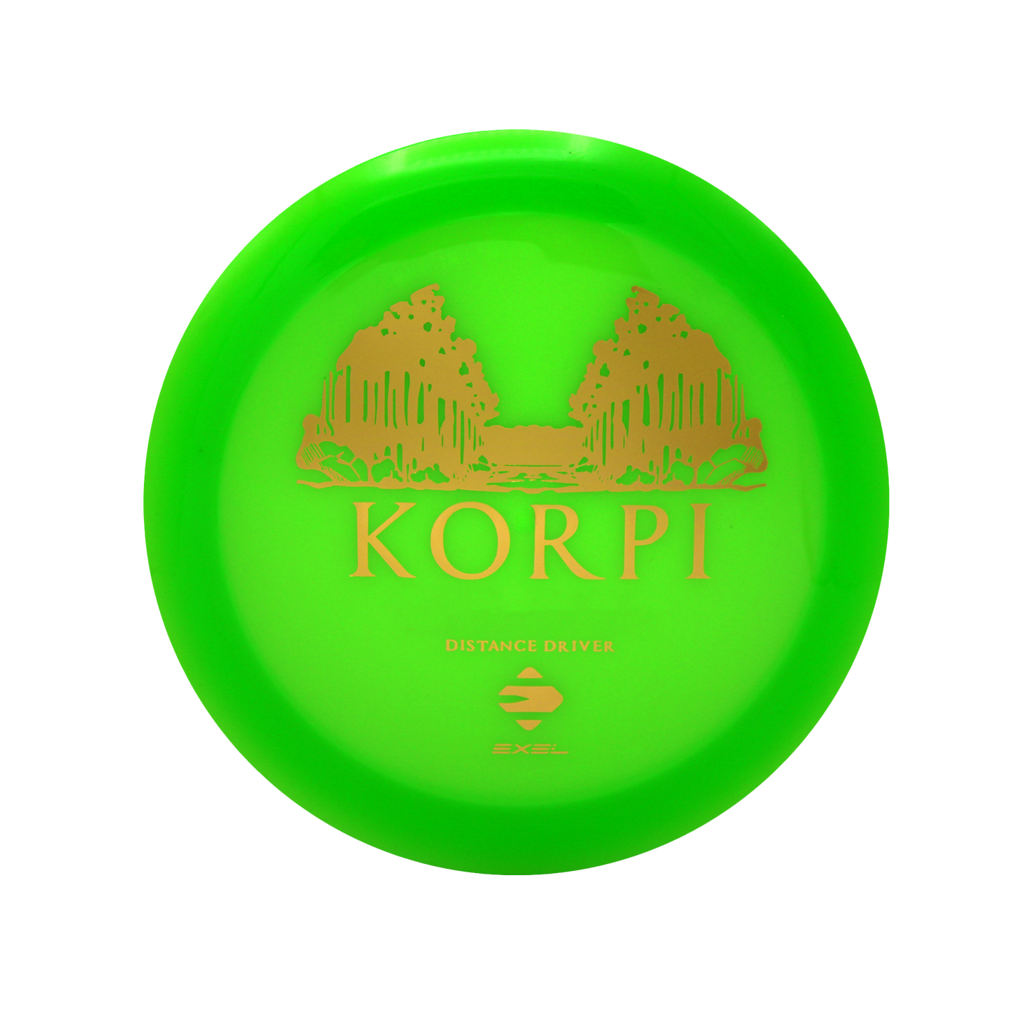 Green Korpi disc golf disc