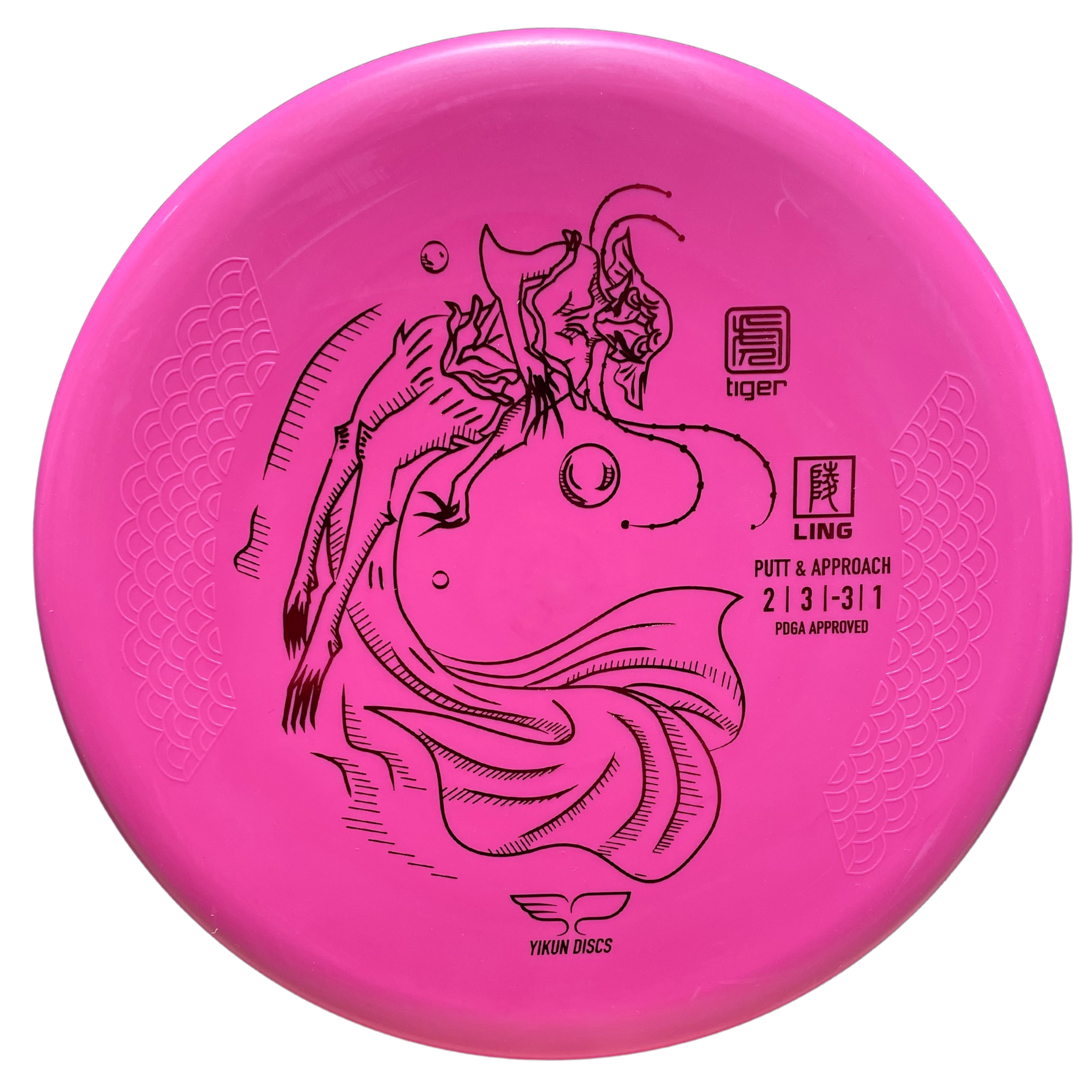 Pink Ling disc golf putter