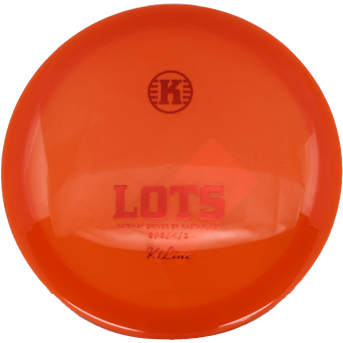 Orange K1 Line LOTS disc golf disc