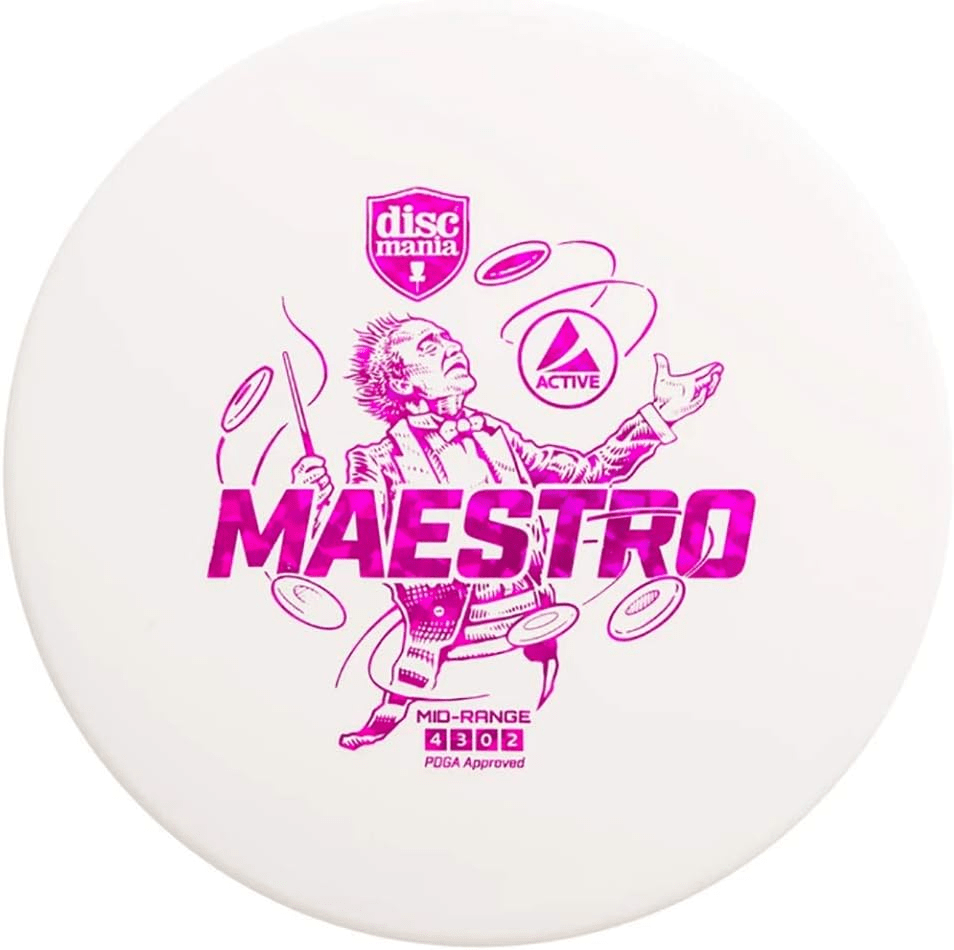 Discmania Maestro mid-range disc golf disc in white