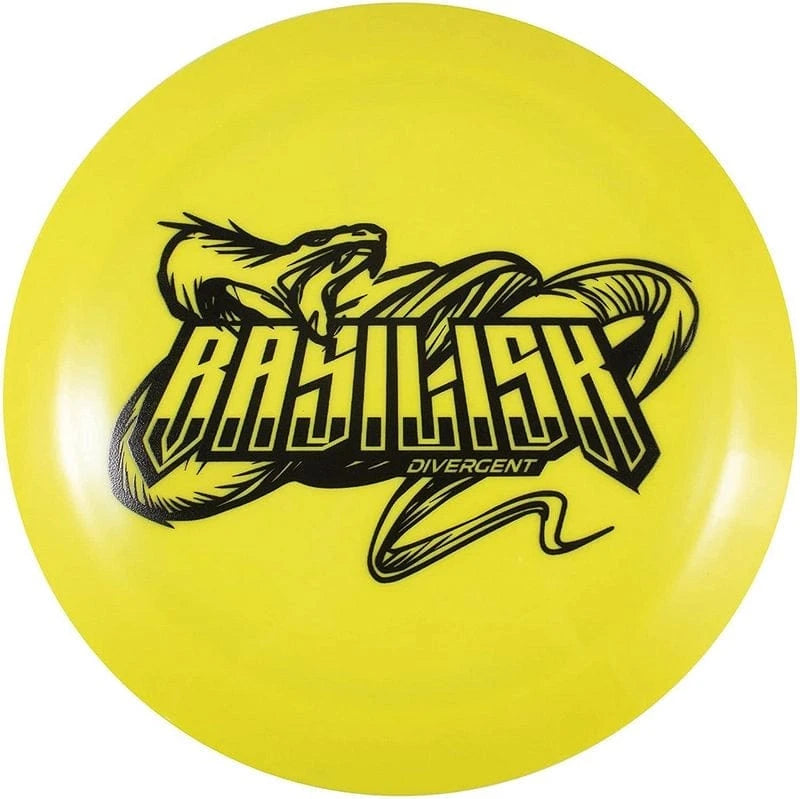 Medbas yellow Basilisk disc golf disc