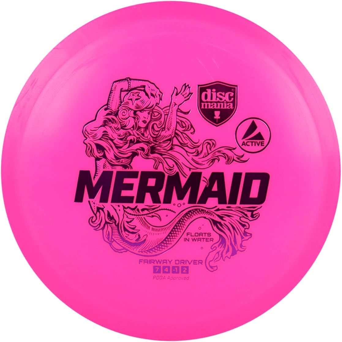 Pink Discmania Mermaid disc golf disc