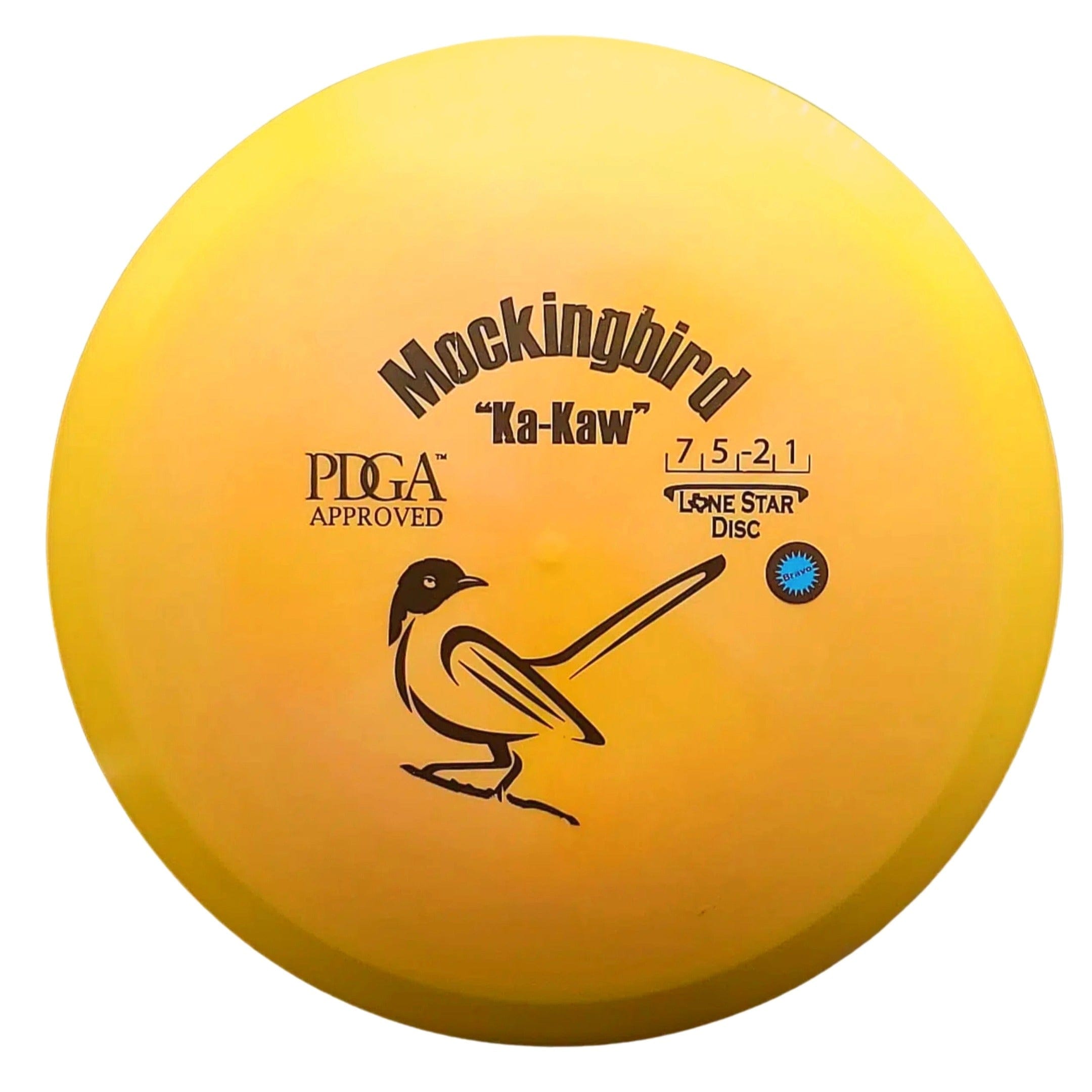 Mockingbird Bravo disc golf disc, yellow Ka-Kaw