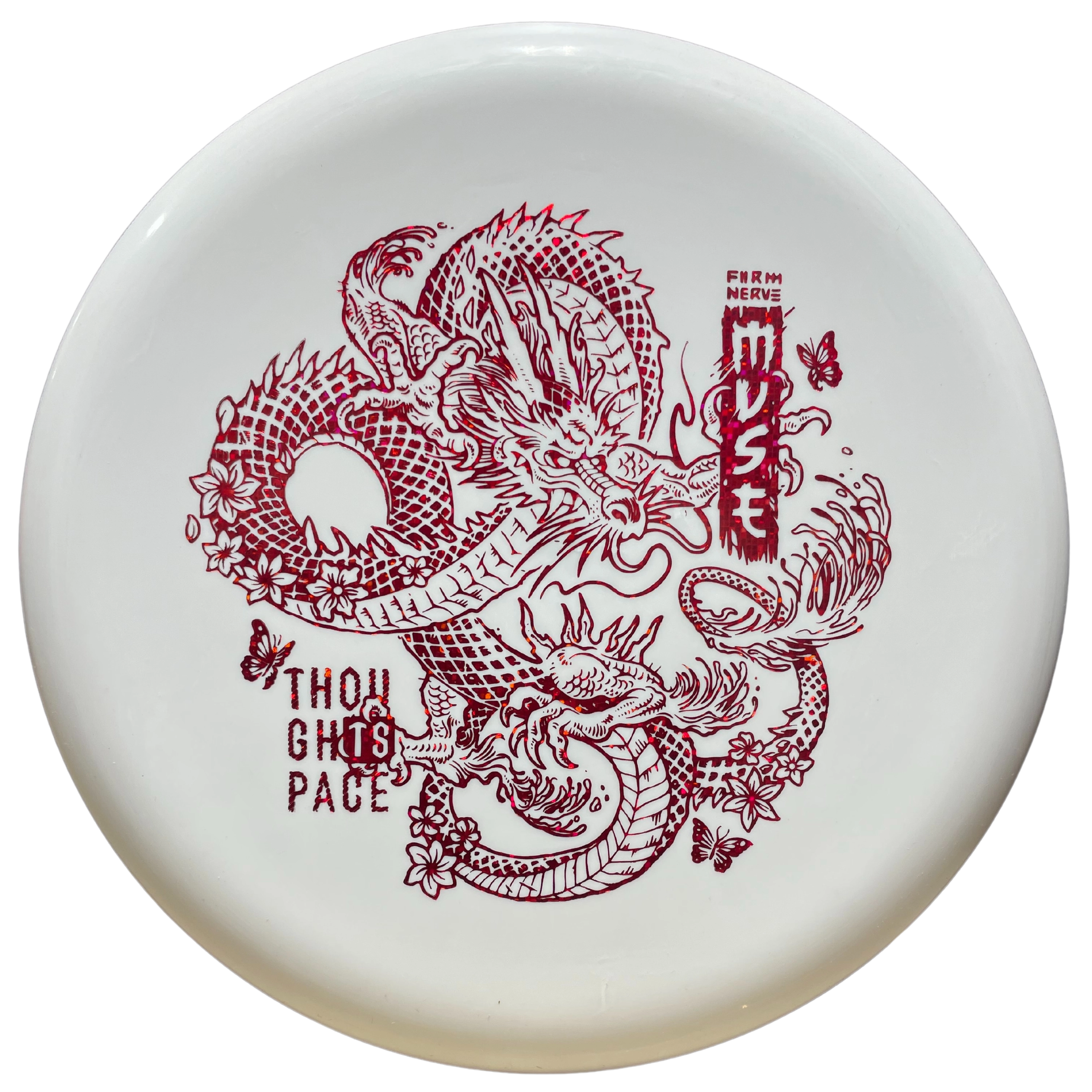 Muse Nerve Firm disc golf disc with dragon design