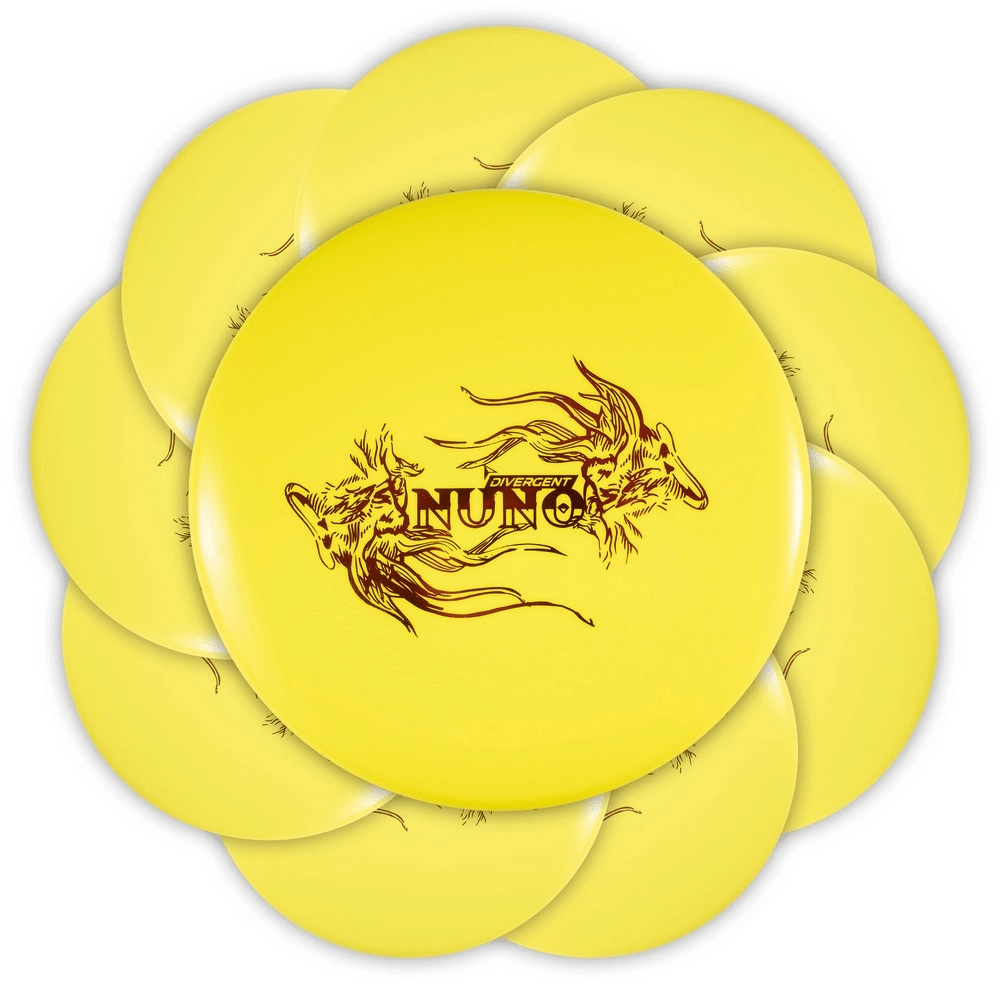 Yellow Nuno disc golf pack