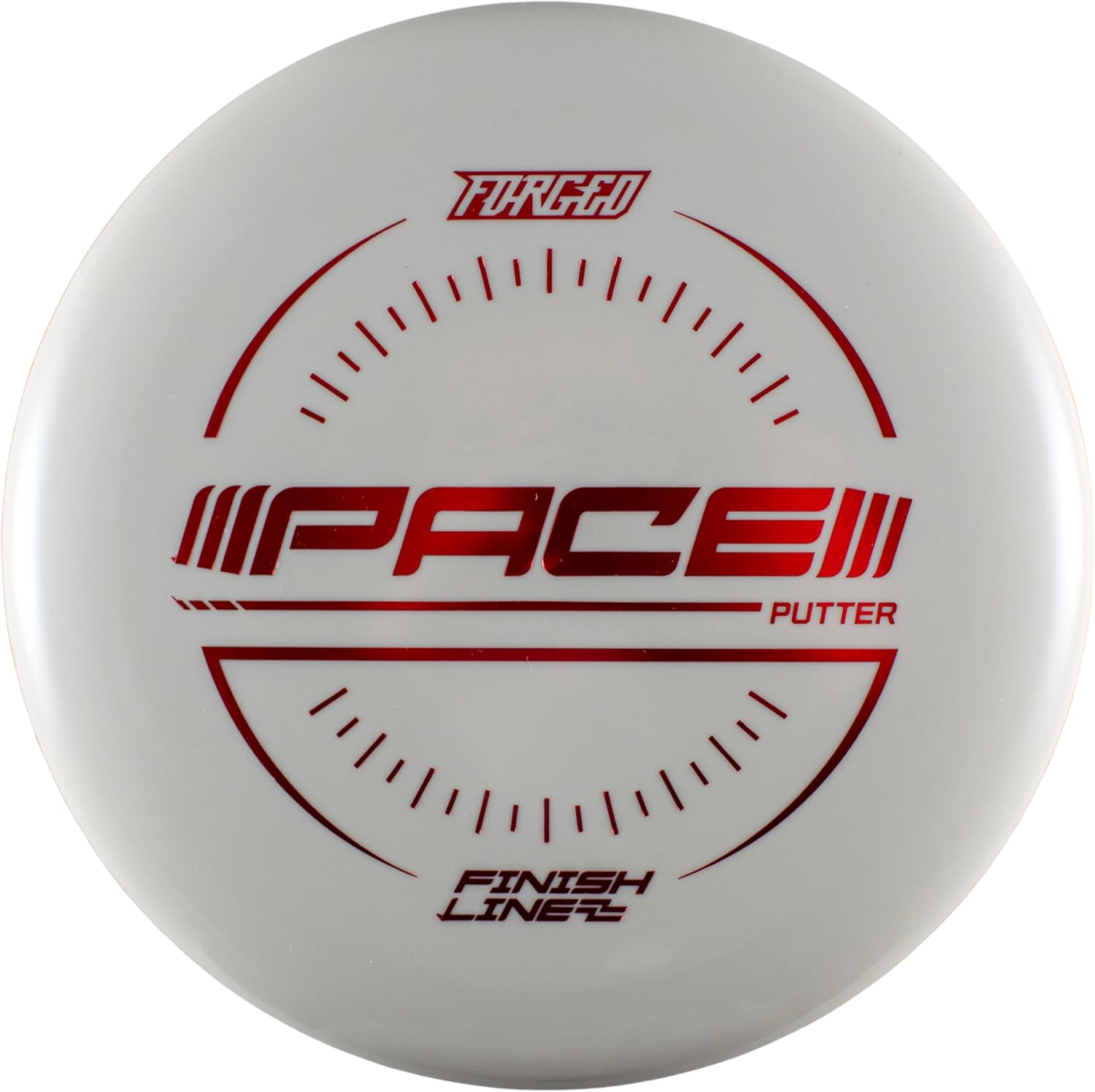 Grey Finish Line Pace Forged disc golf putter