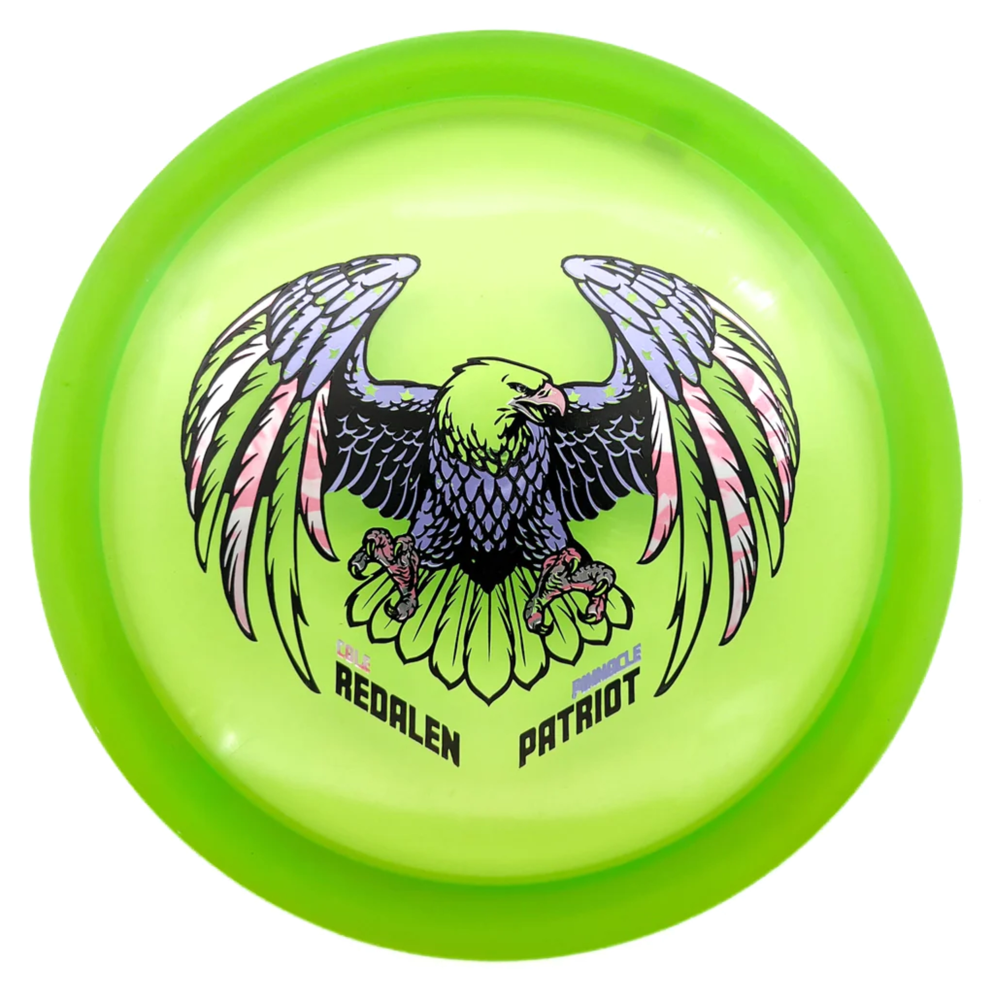 Green Redalen Patriot disc golf disc