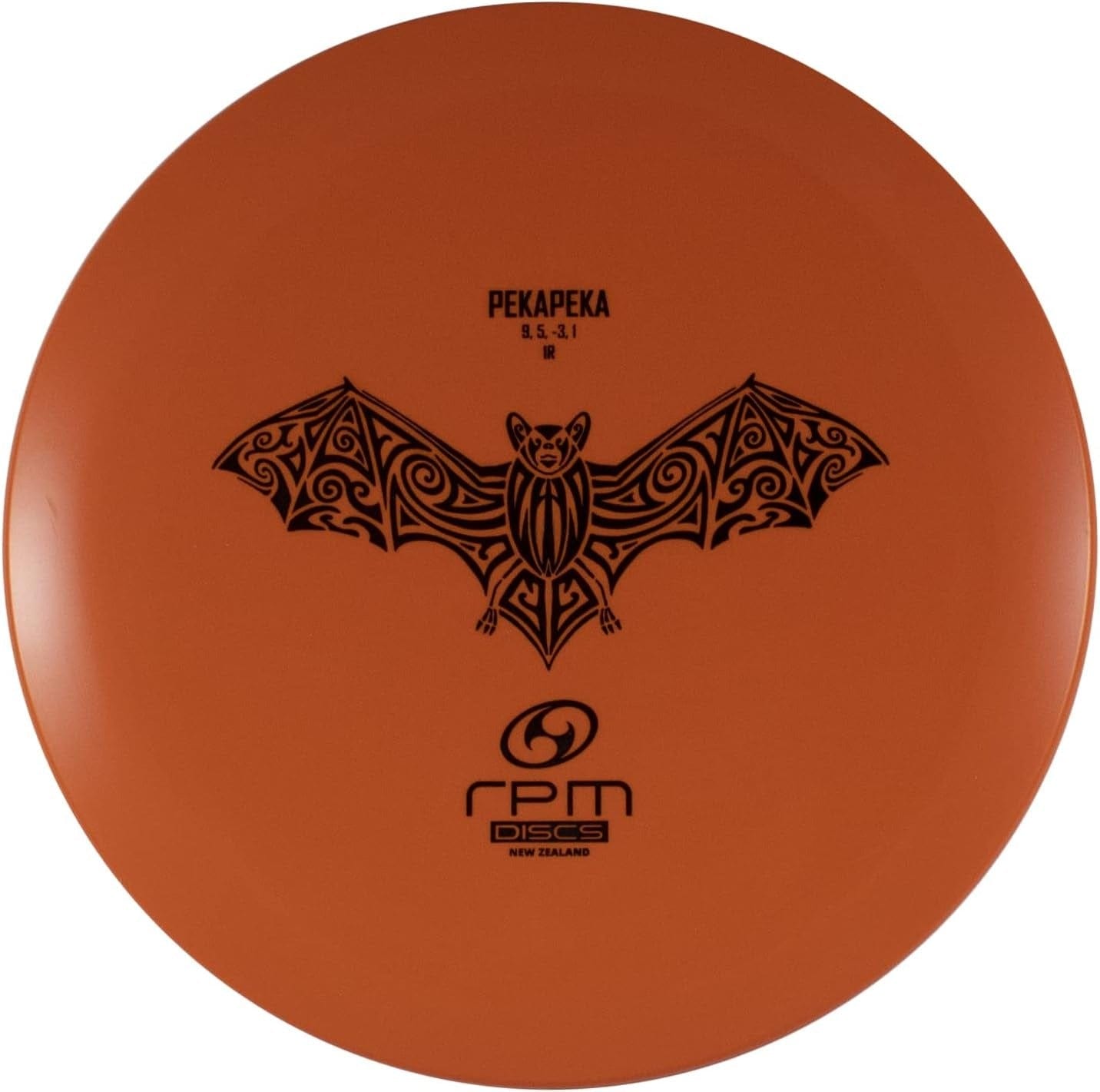 PekaPeka Atomic Orange disc golf disc with bat graphic