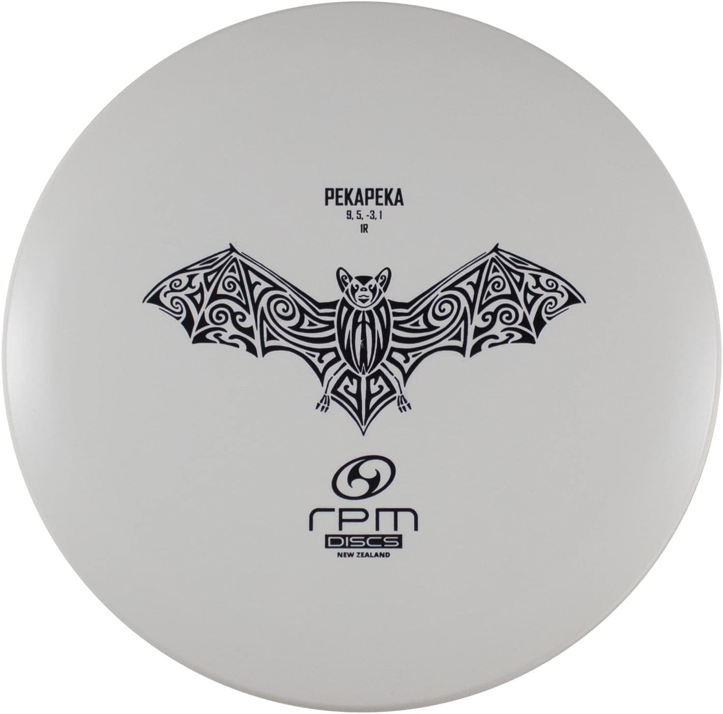 PekaPeka Atomic White disc golf disc with bat graphic