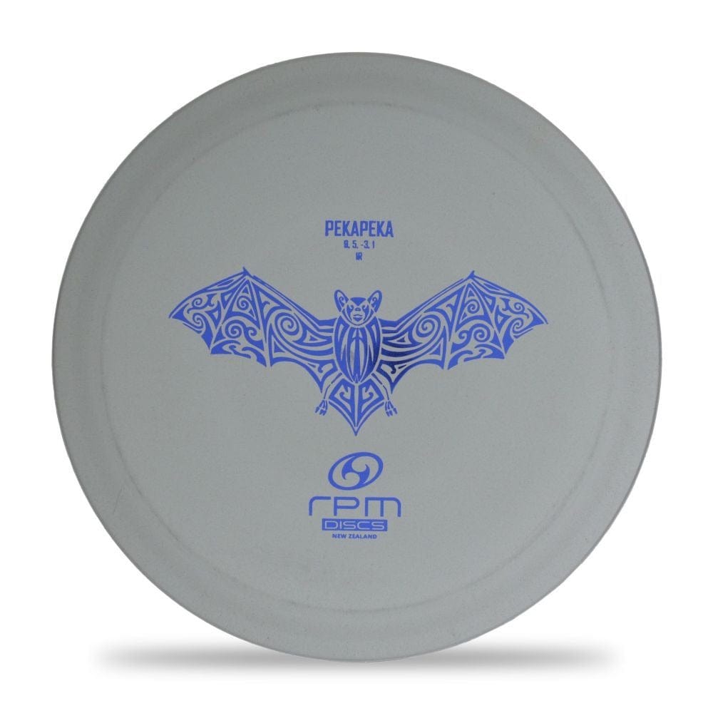 Pekapeka Strata disc golf disc with bat graphic.