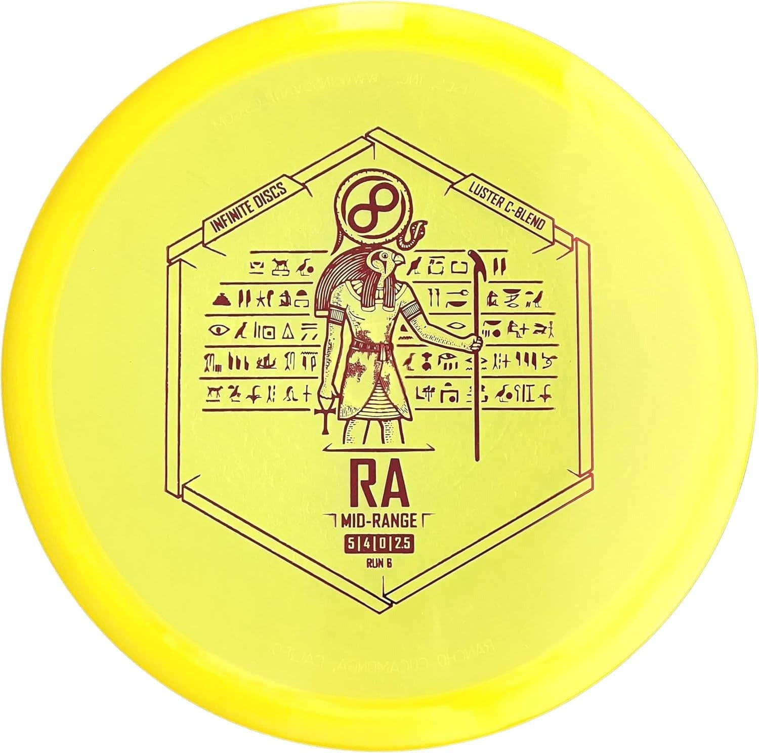 Infinite Discs RA Luster C-Blend Yellow Disc Golf Disc