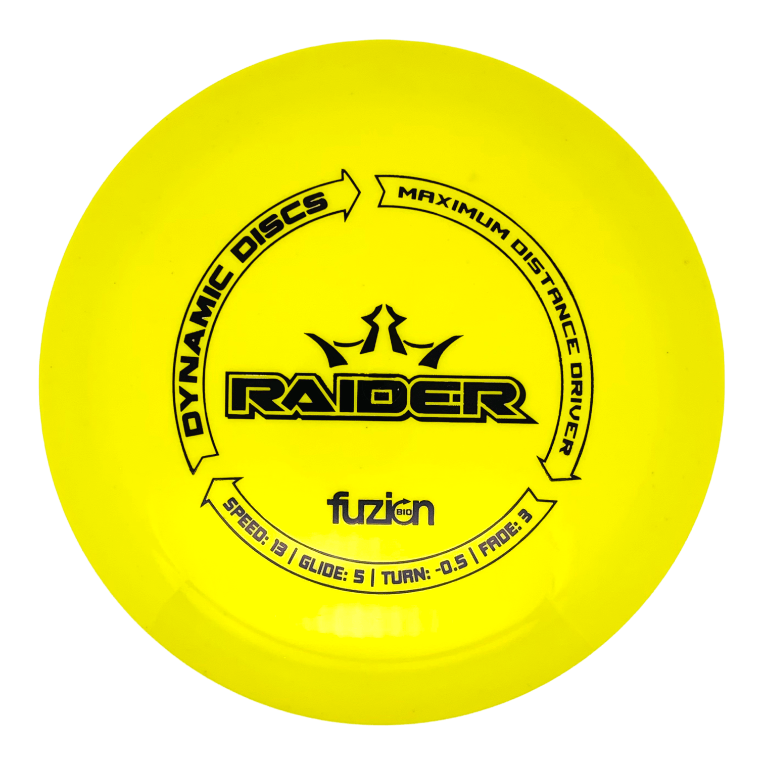 Dynamic Discs Raider Fuzion Yellow Disc Golf Driver