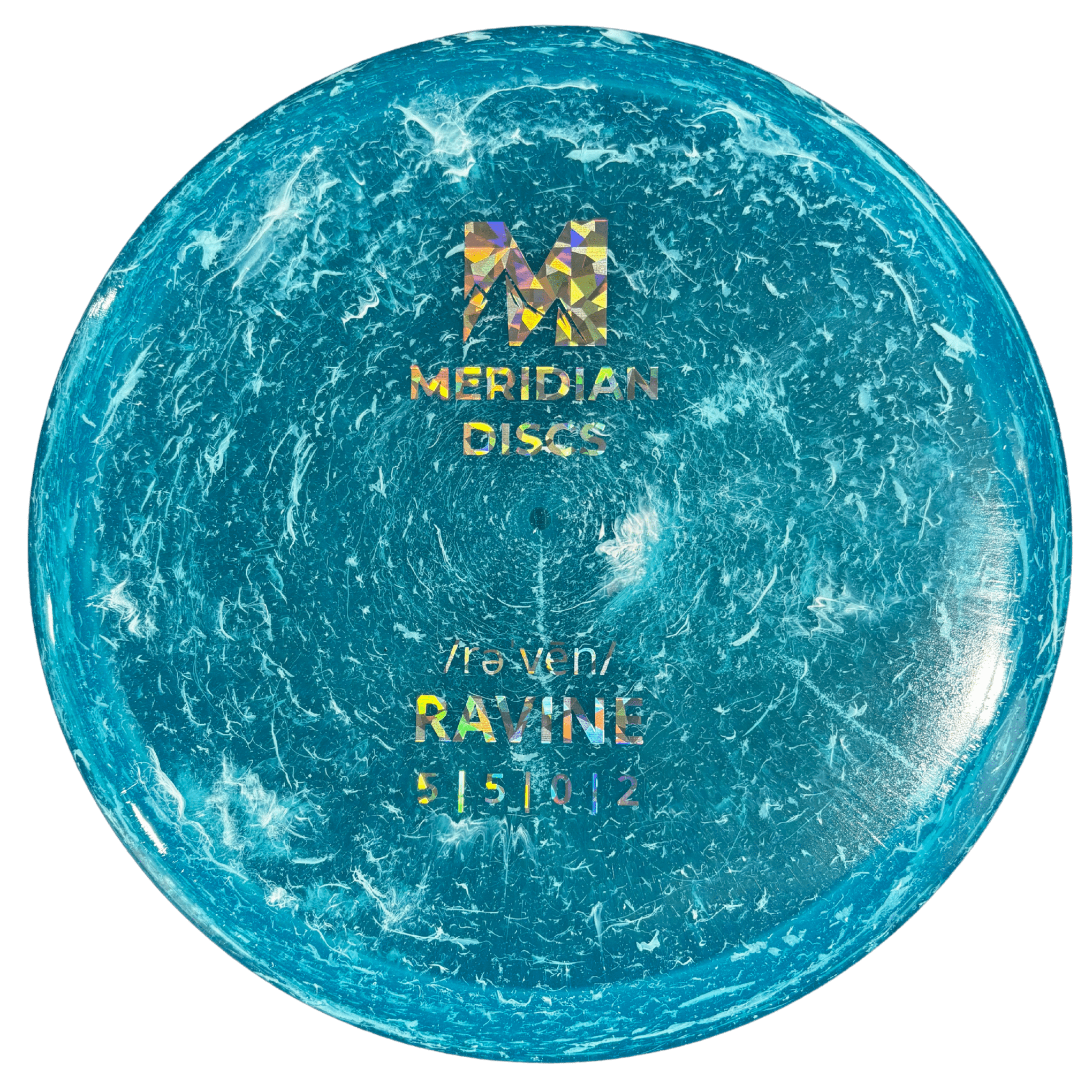 Marbled Clarus Blue Raven Disc Golf Disc
