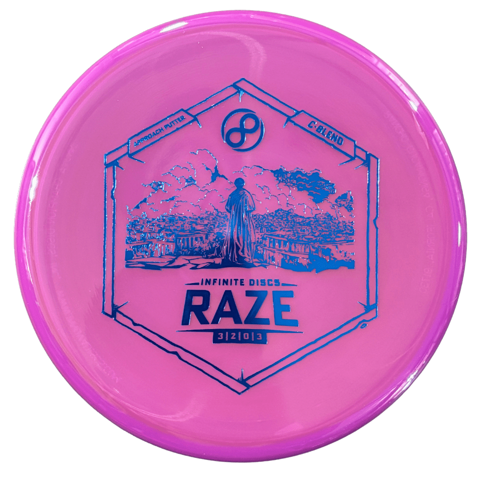 Purple Infinite Discs Raze C-Blend disc golf putter