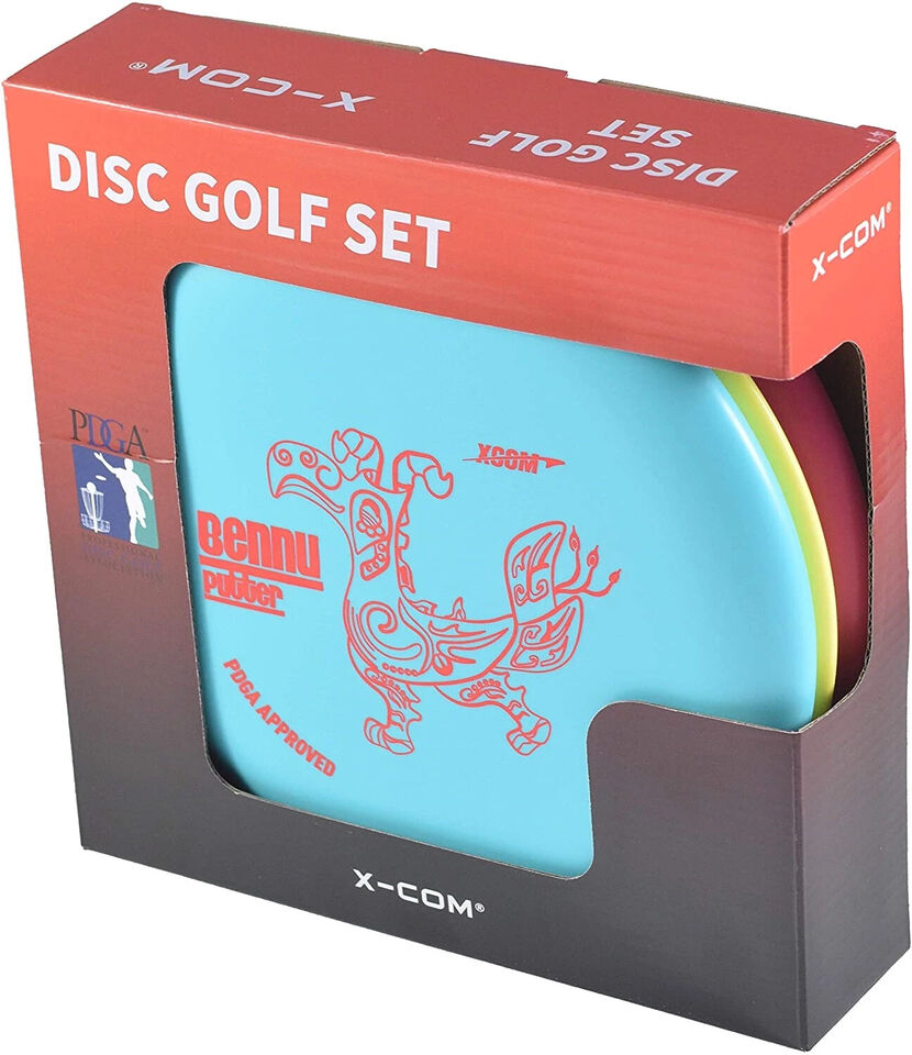 X-COM Disc Golf Beginner Starter Set with 3 Discs